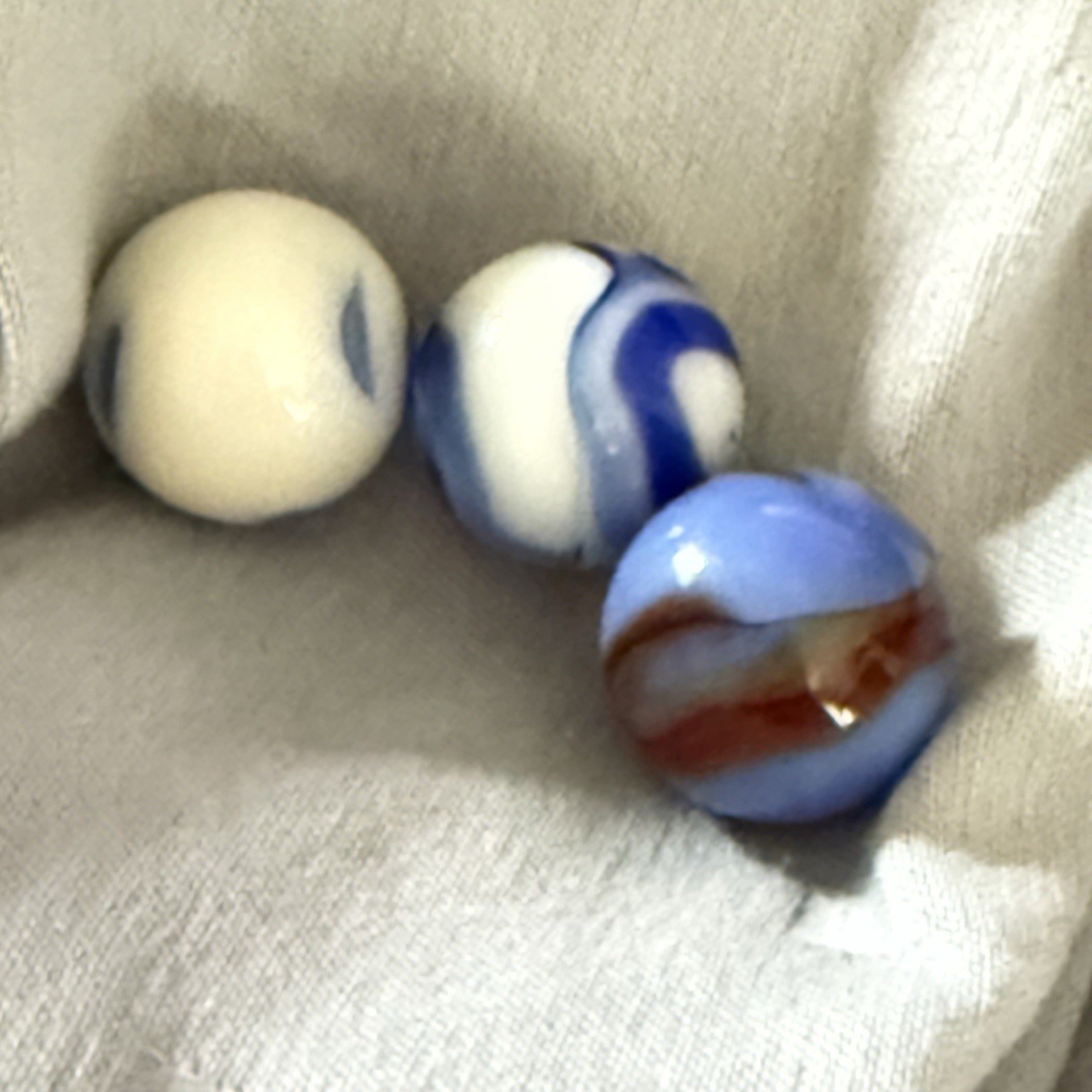 Vtg Marble lot blue oxblood snake blue white & translucent snakes Christensen AK