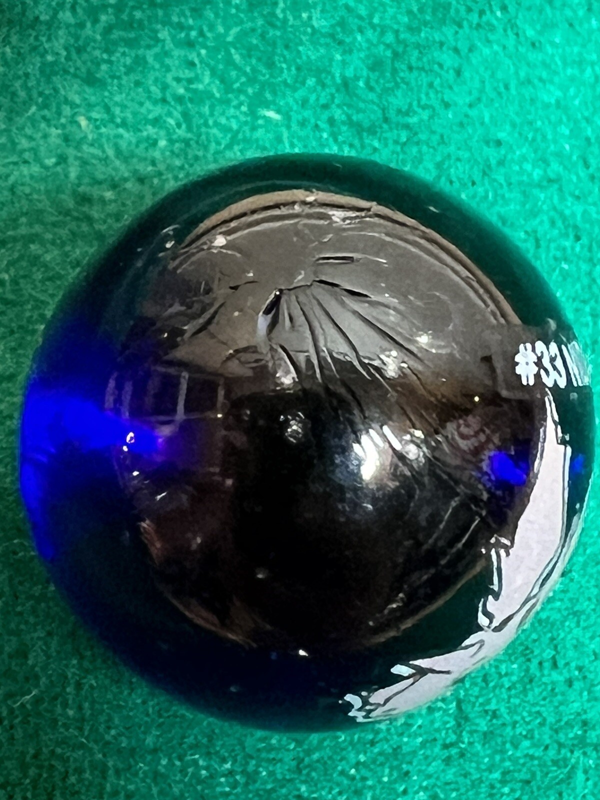 Vintage Pokemon #33 Nidorino 1st First Edition Blue Clear Glass Marbles ToyBiz