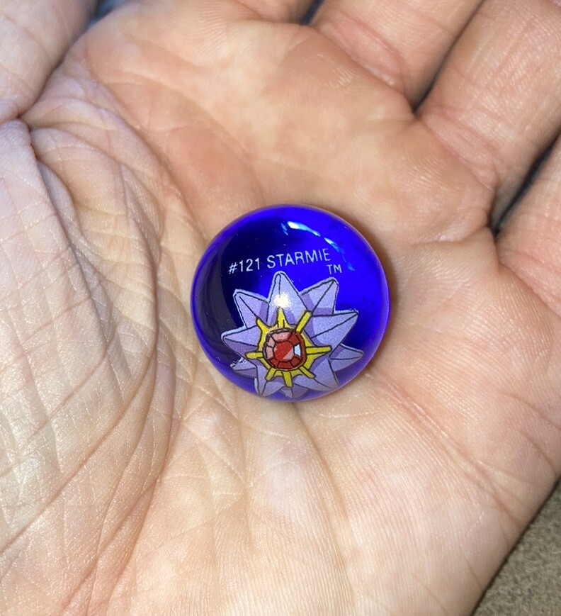 Pokémon Marble – #121 – STARMIE – 2000s ULTRA RARE POKEMON TOY WOTC Nintendo HTF
