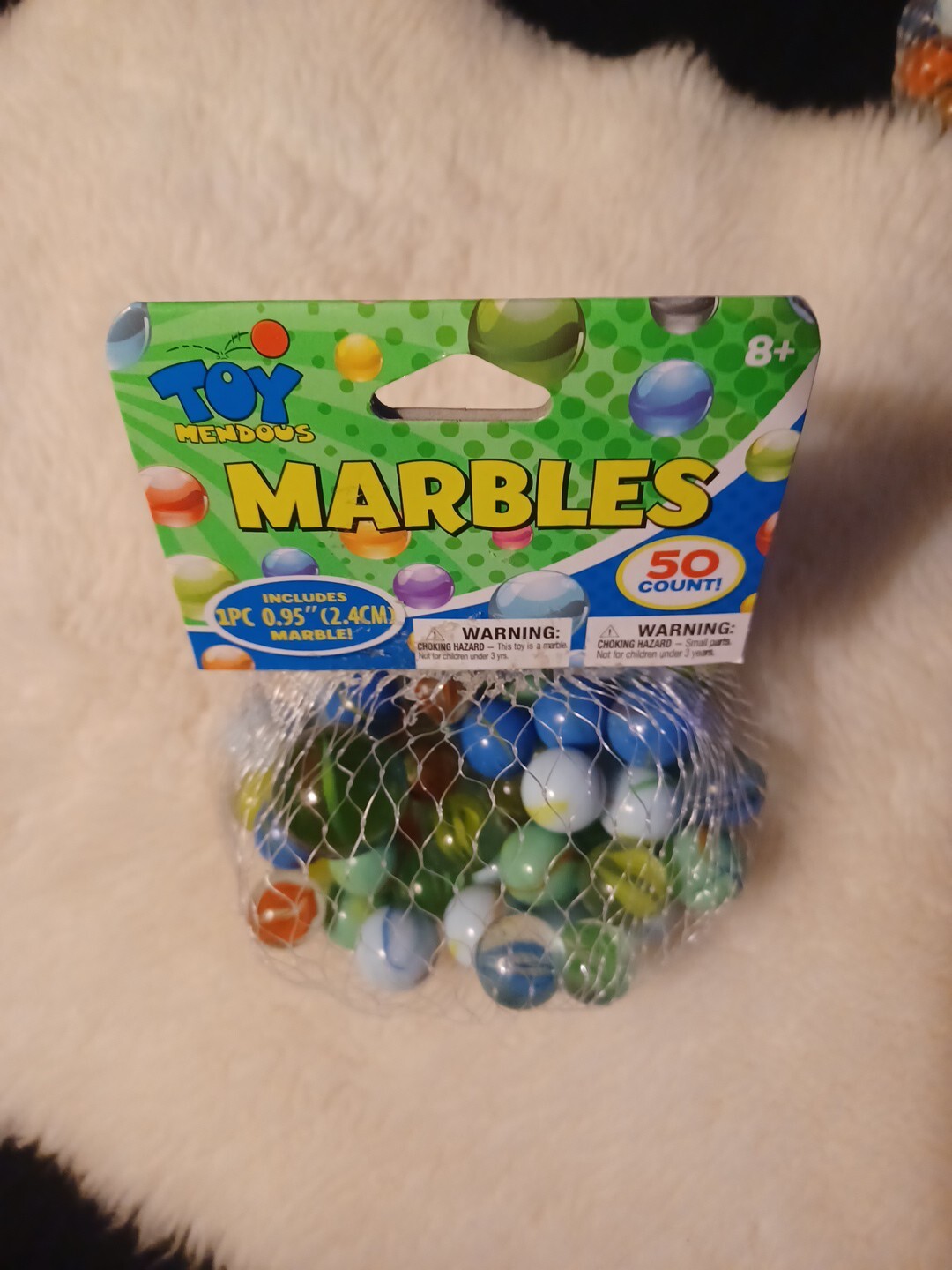 50 Glass Marbles Toy Mendous 50 Pieces 0.95 inch 2.4 cm Marble Assorted Colors!