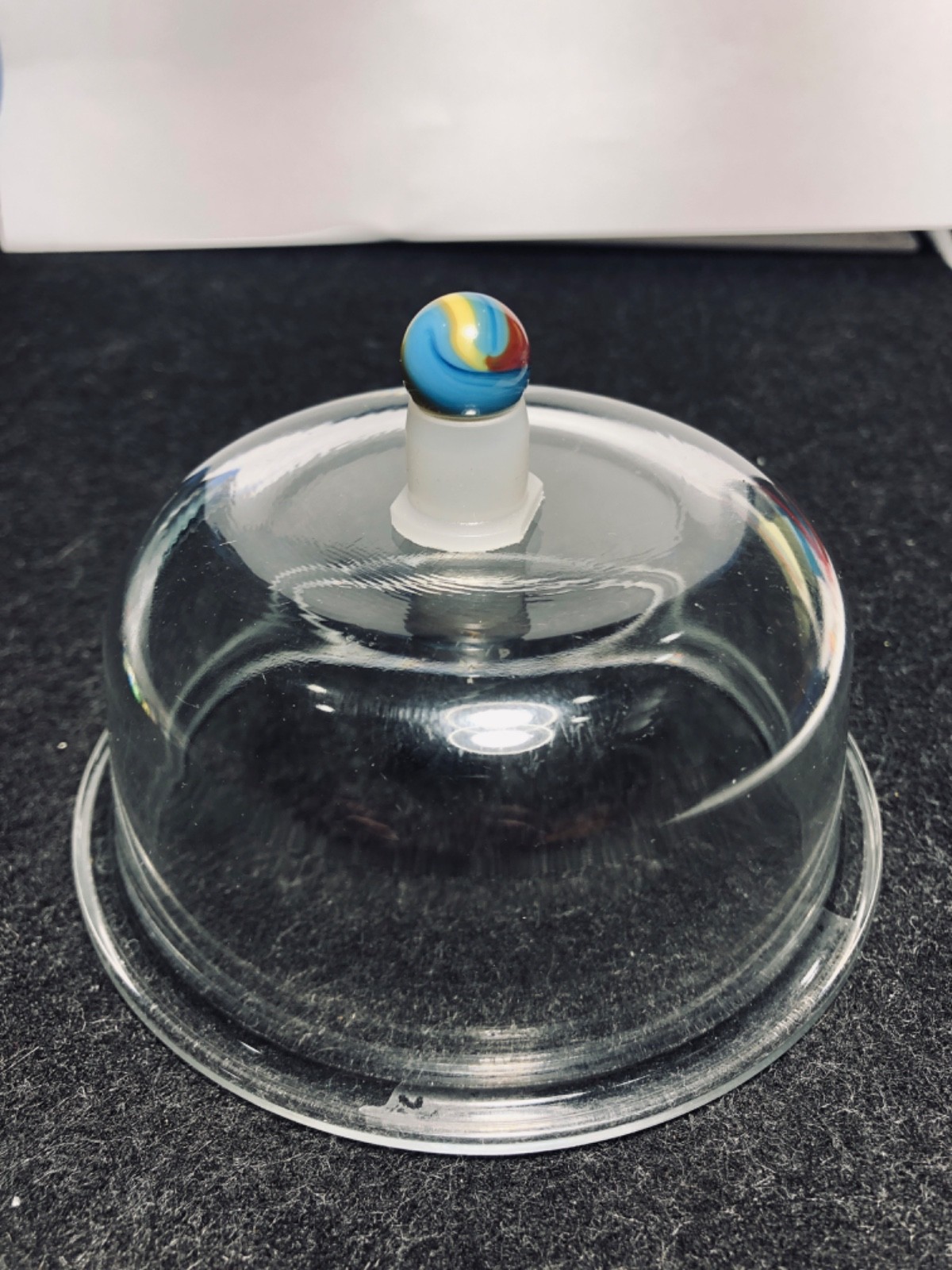 Vintage Peltier Glass Superman Marble .54 in Mint