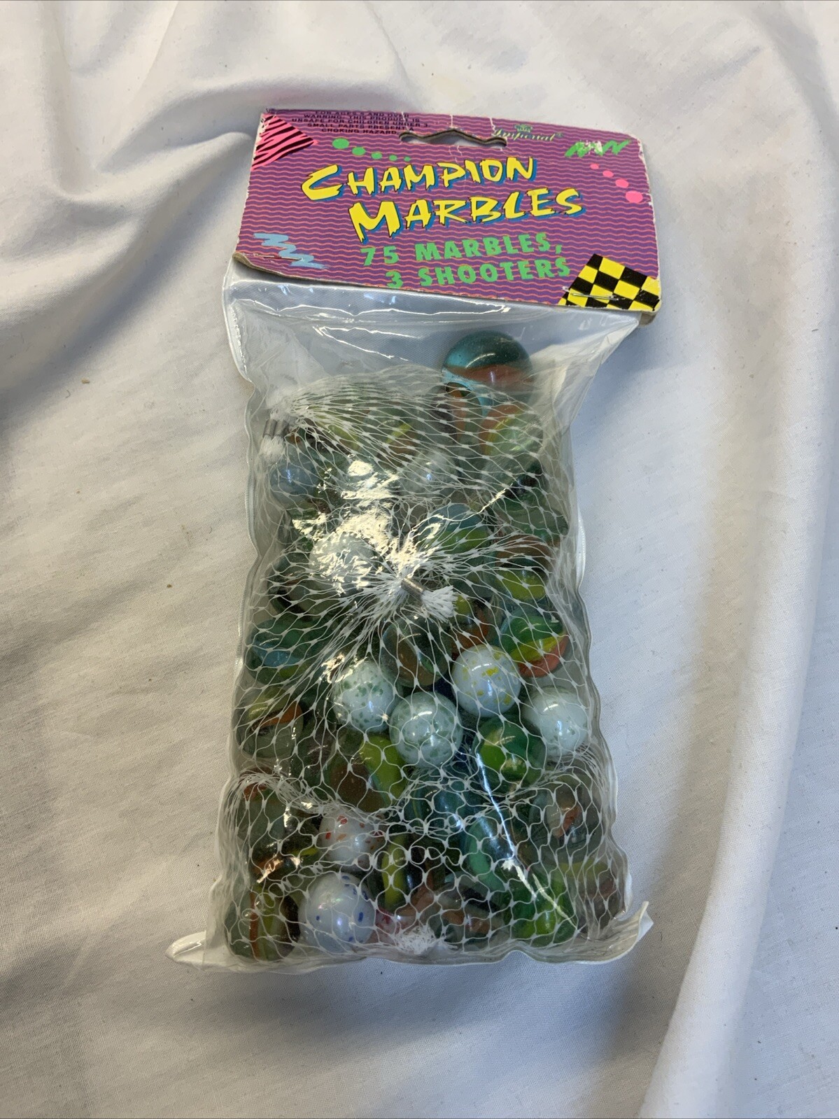 Vintage 1992 Imperial Champion Marbles 75 Marbles 3 Shooters Game Booklet Sealed