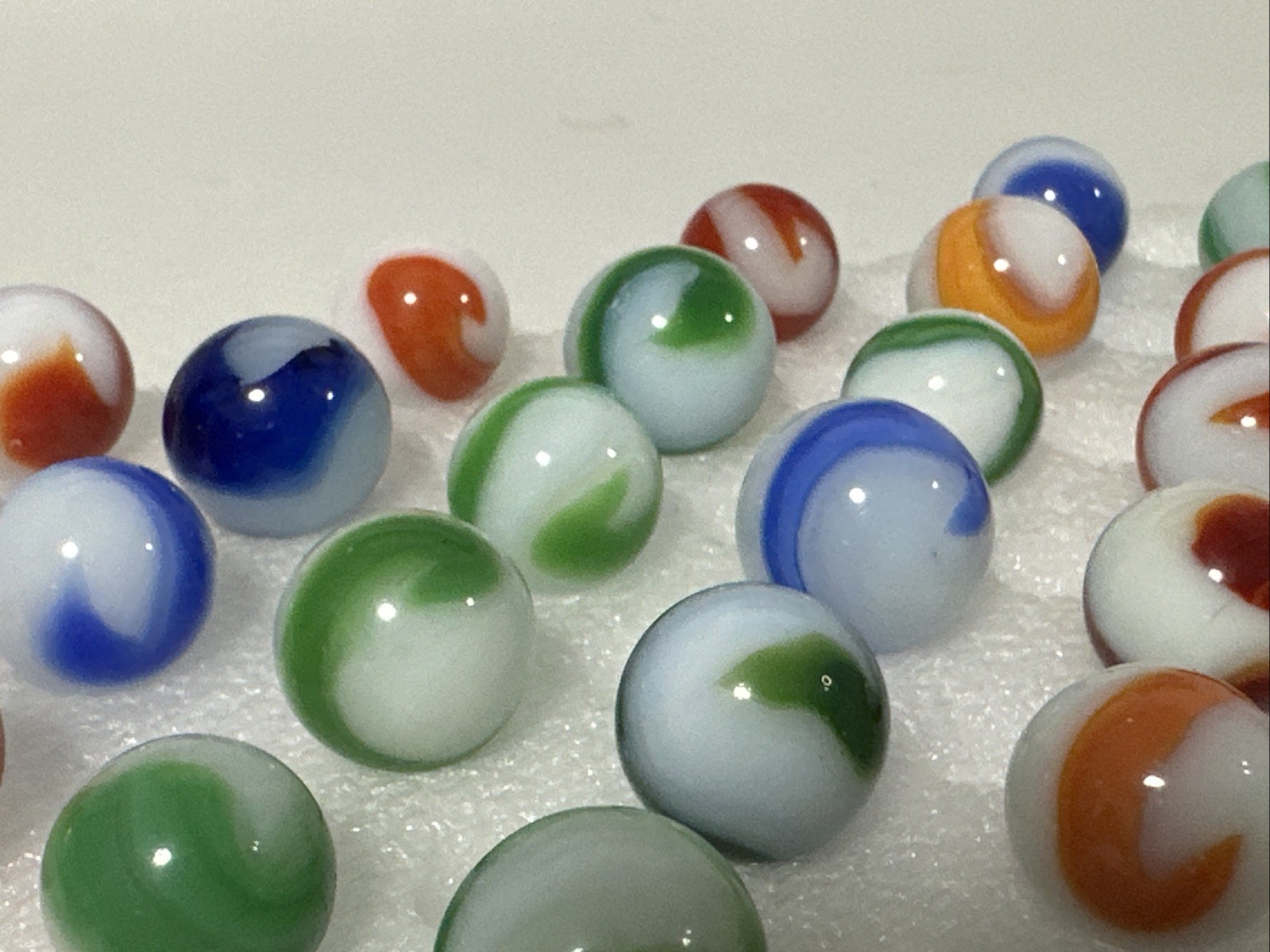 412 Lot Of 30 Akro Agate Prize Name Vintage Marbles!