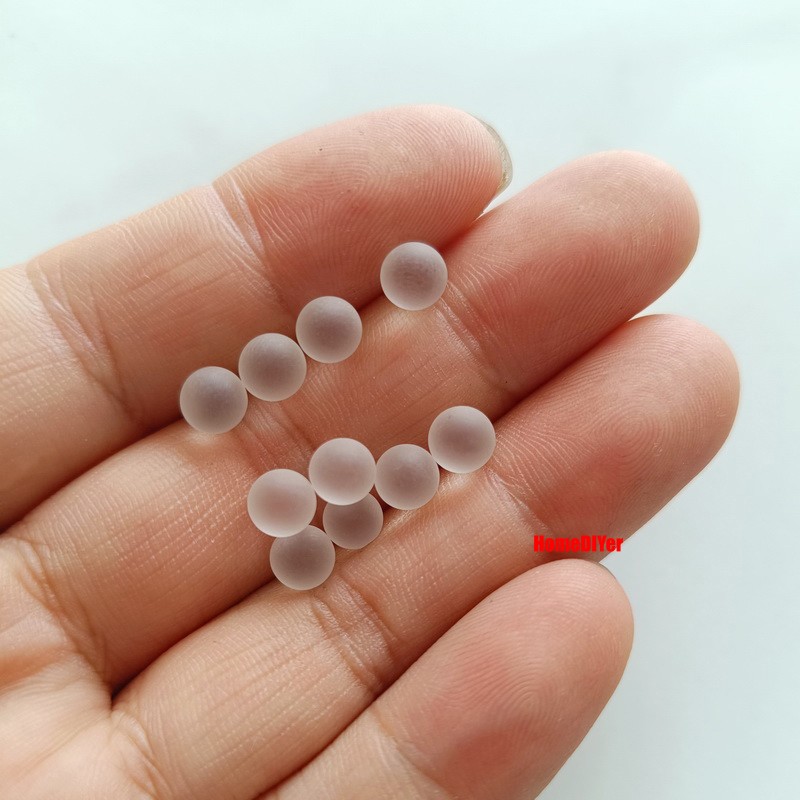6mm-30mm Frosted Coloured Glass Beads Round Balls Toys Fish Tank Vase Decoration