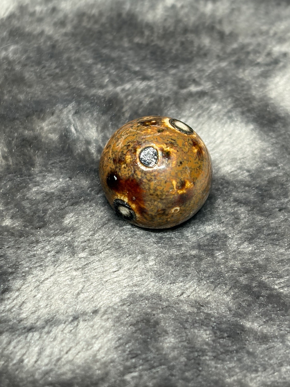 German Bennington Hard Clay Marble Shooter Size 0.75″ Brown