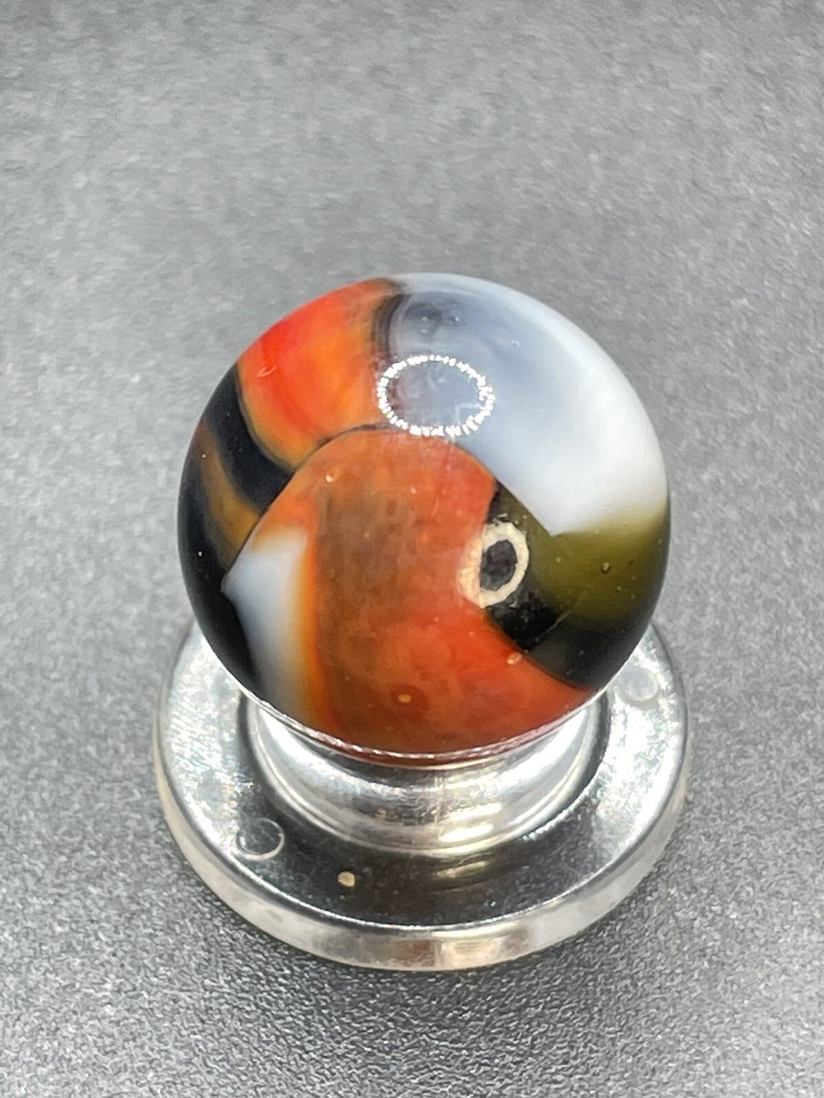 Peltier Rainbo Marble Multi Color Peltier Marble Vintage Marbles 0.629”