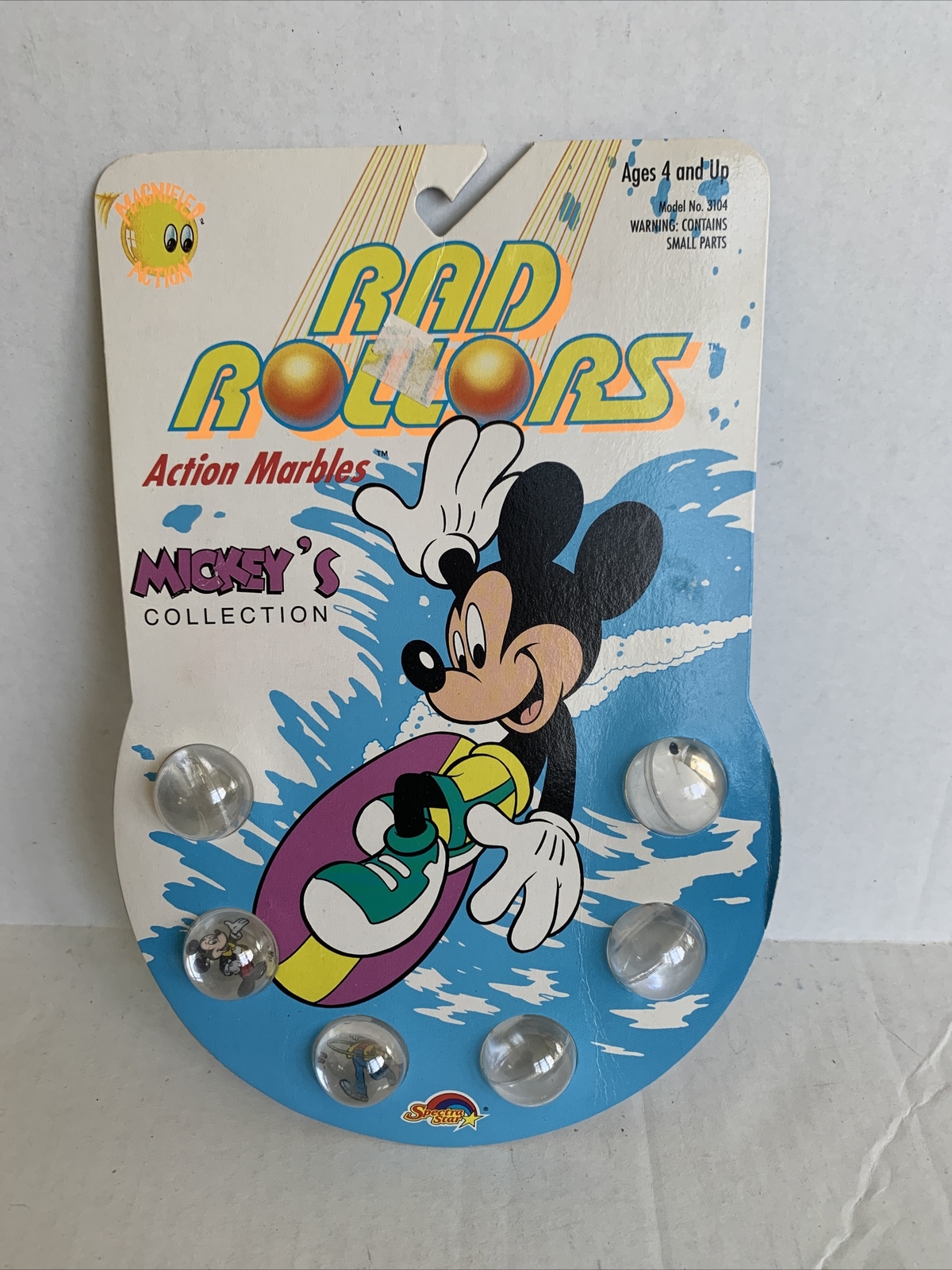 Disney Vintage Rad Rollers Mickey Mouse Action Marbles Collection Spectra Star