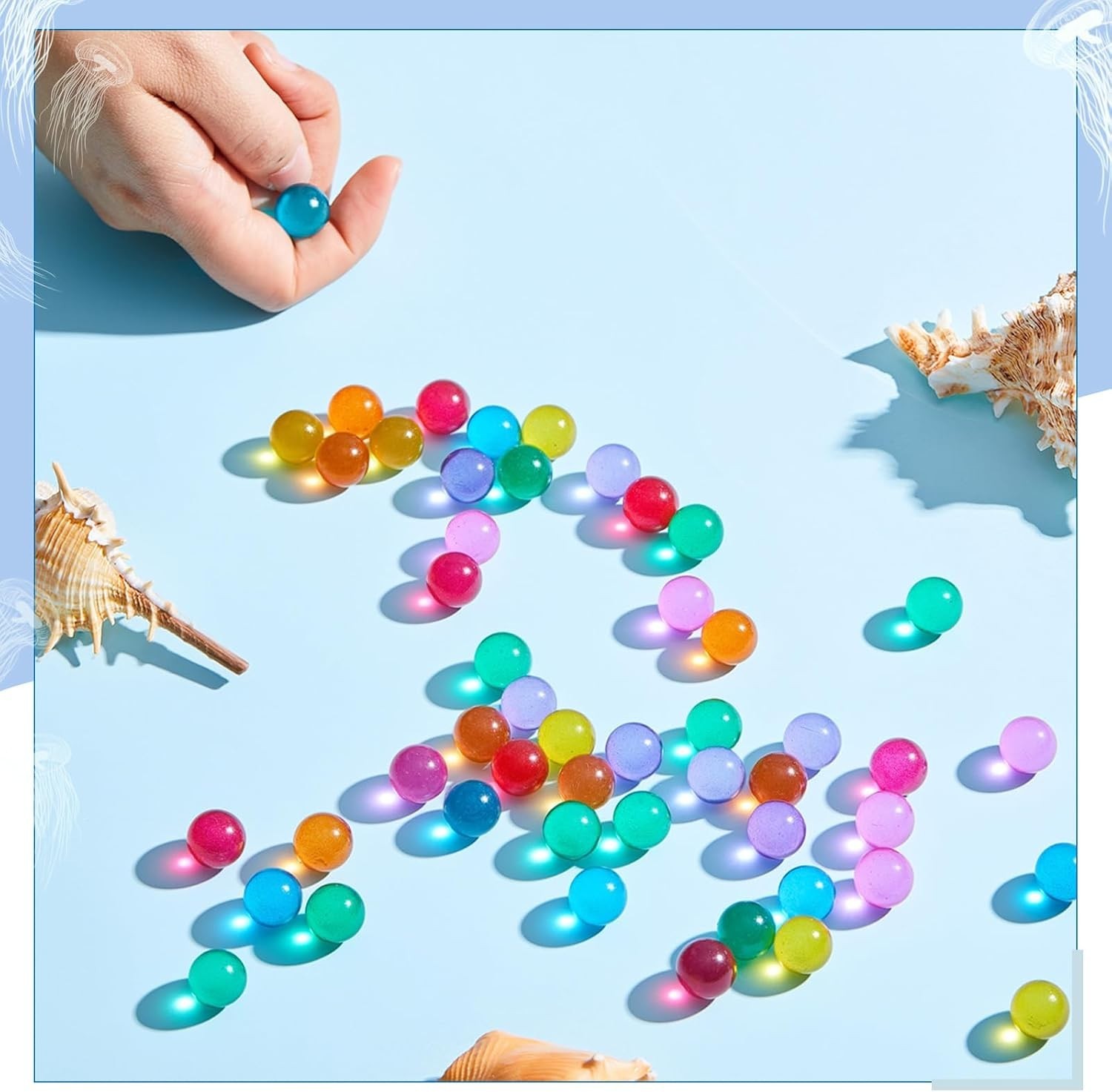 Multi-Color Solid Glass Marbles 1000 Count