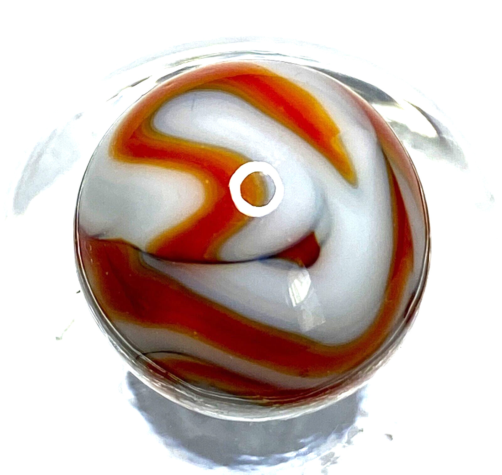 WOW VHTF ALLEY AGATE WV OPAQUE ORANGE MATRIX SWIRL EXPERIMENTAL FLAME .58″ M211