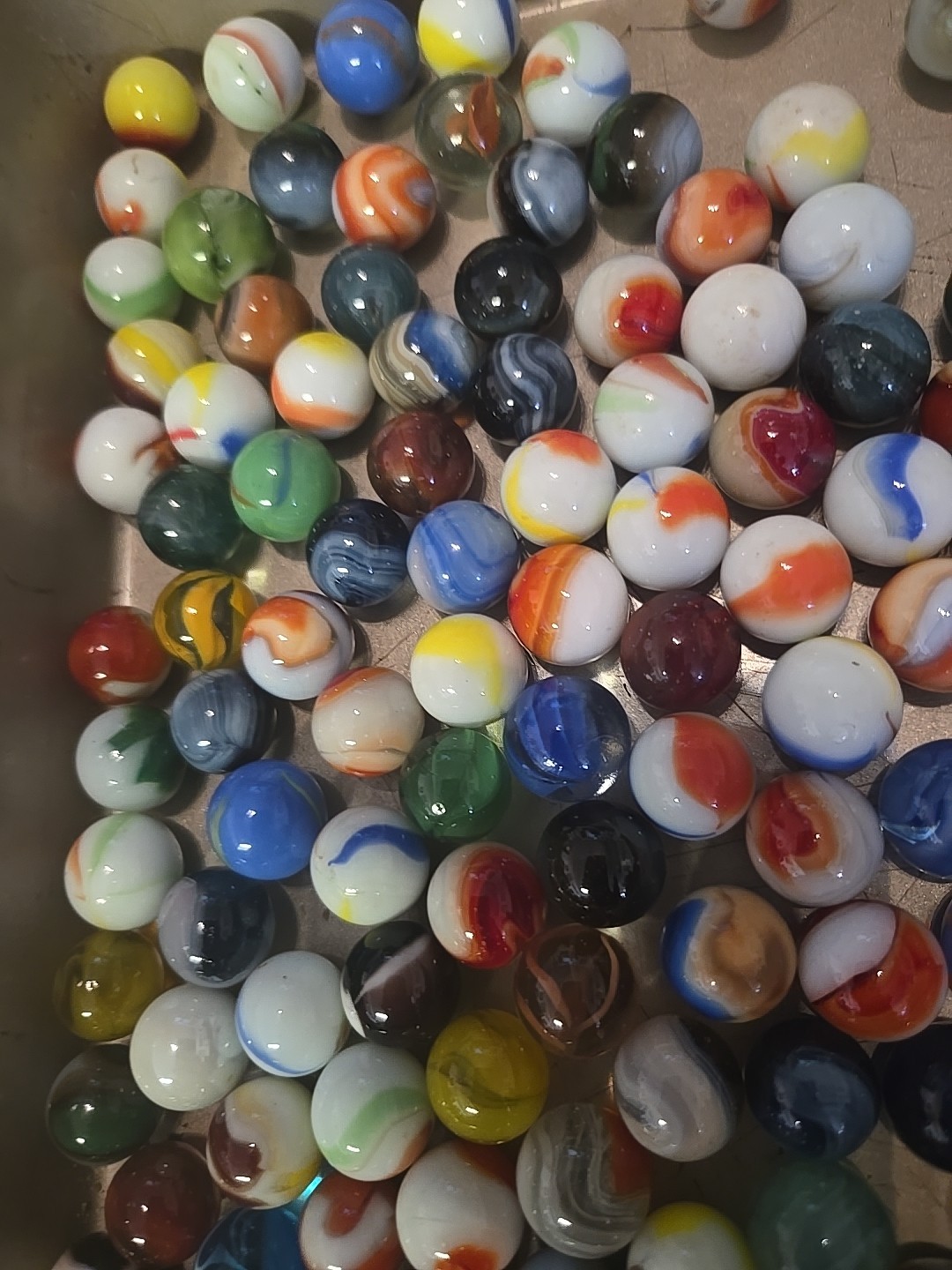 2 Ibs 13 Oz Assorted Vintage Glass Marbles – Lot #14