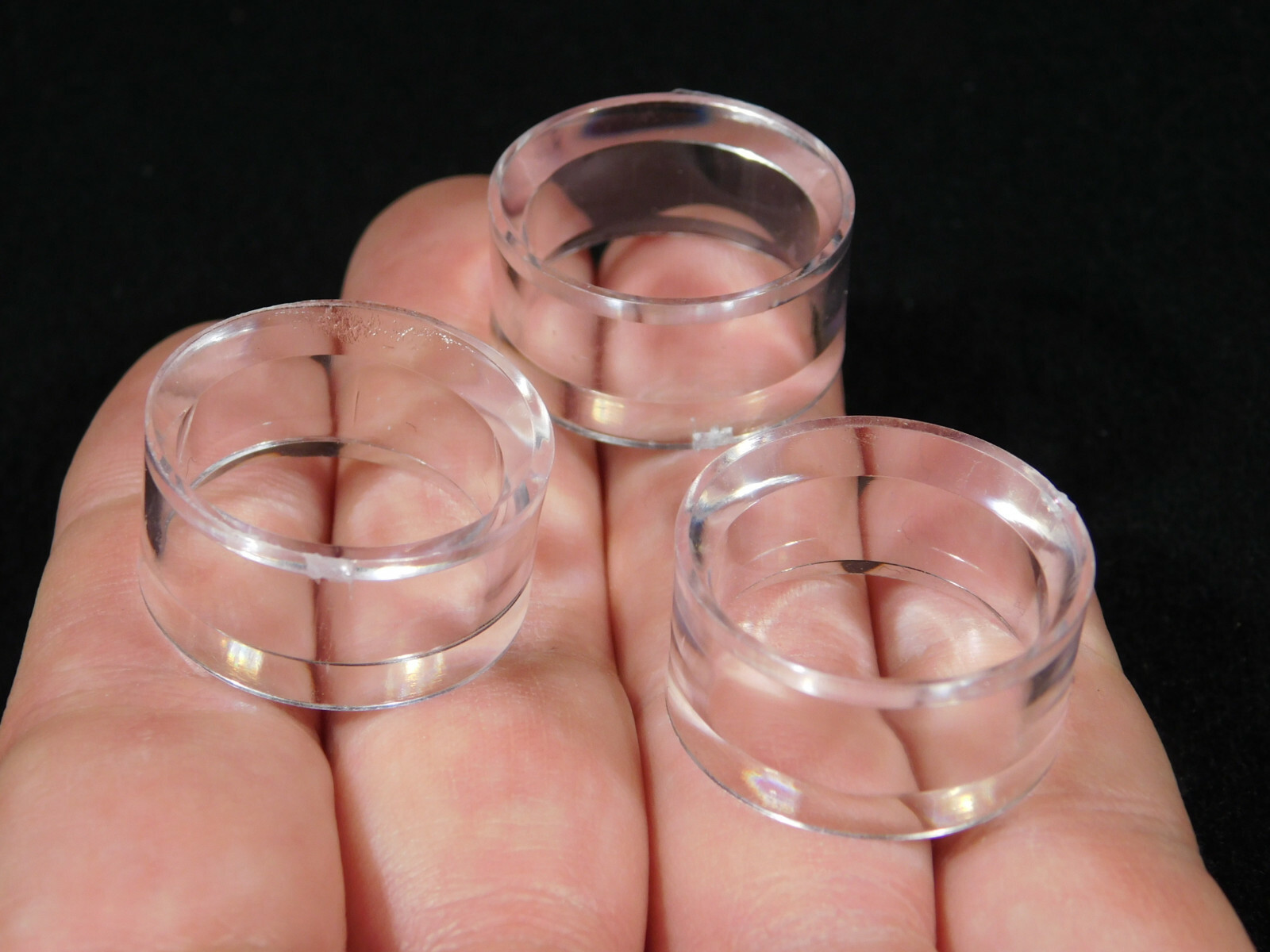 Sphere Display Stand Lot of THREE Clear Acrylic Small Size