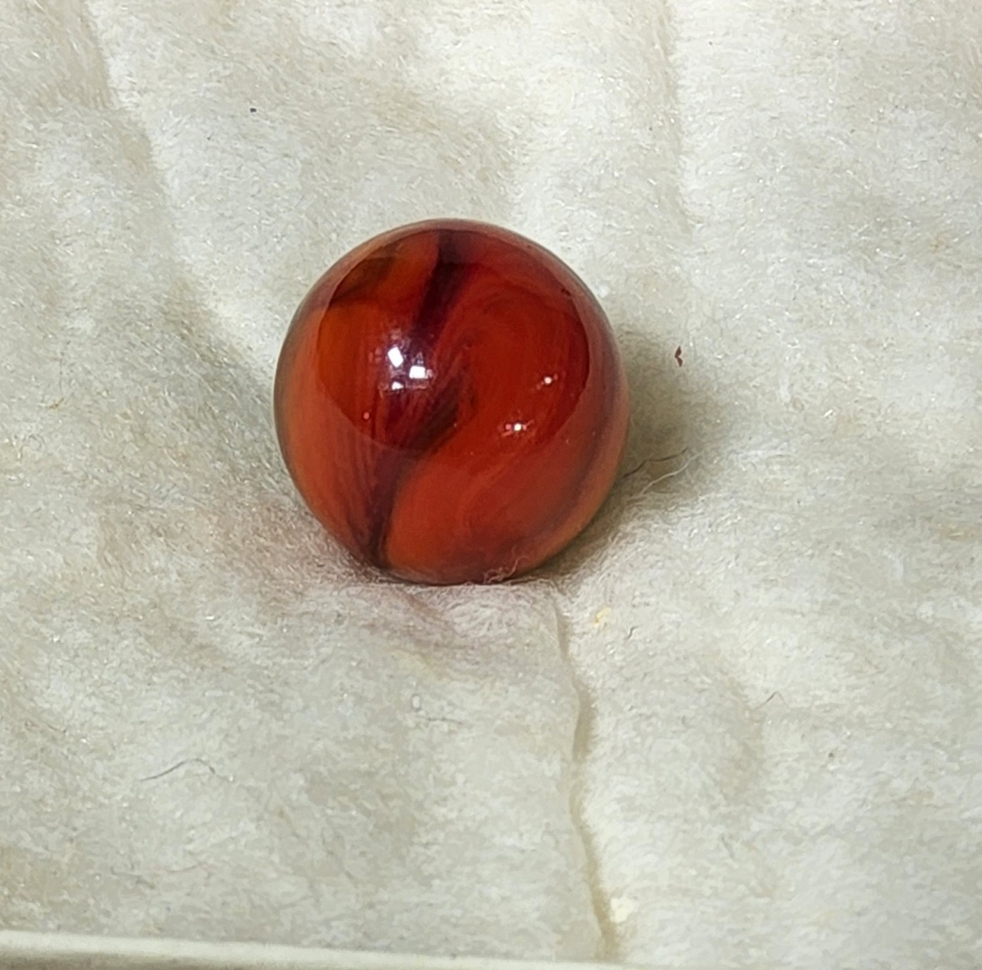 Akro Jabo Superman Hybrid Ox Blood Corkscrew Glass Marble Swirl Popeye Reptilian