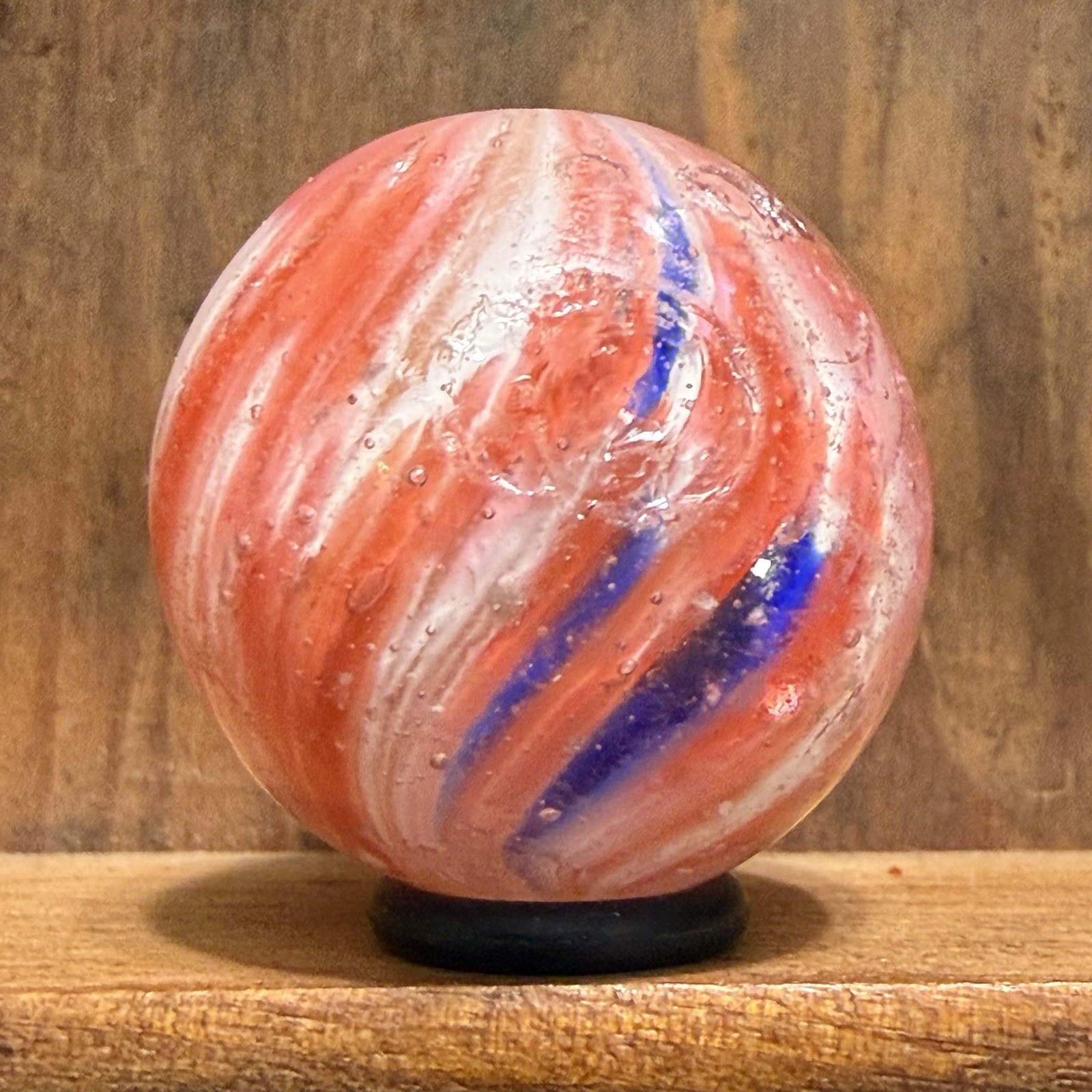 Antique German Handmade Onionskin with Mica Marble 31”32” Good(+) | 318
