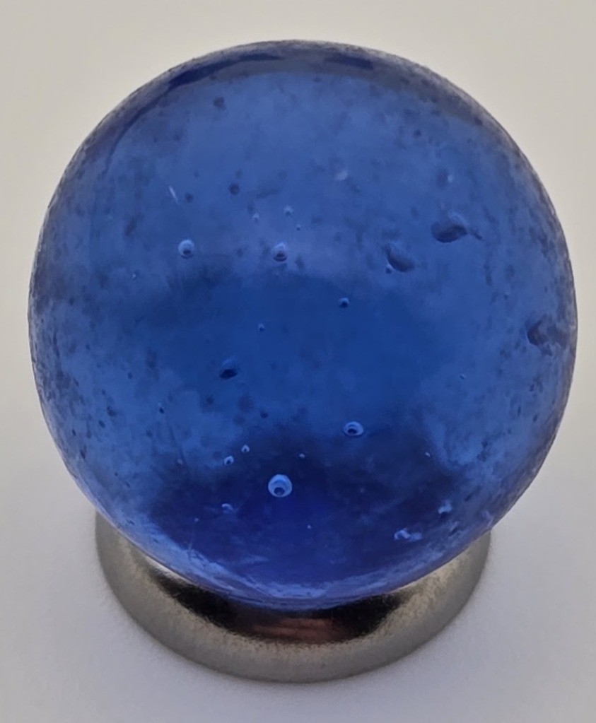 Vintage 14mm “Cobalt Blue” Pack of 25 Player Glass Marbles (~9/16 inch) –