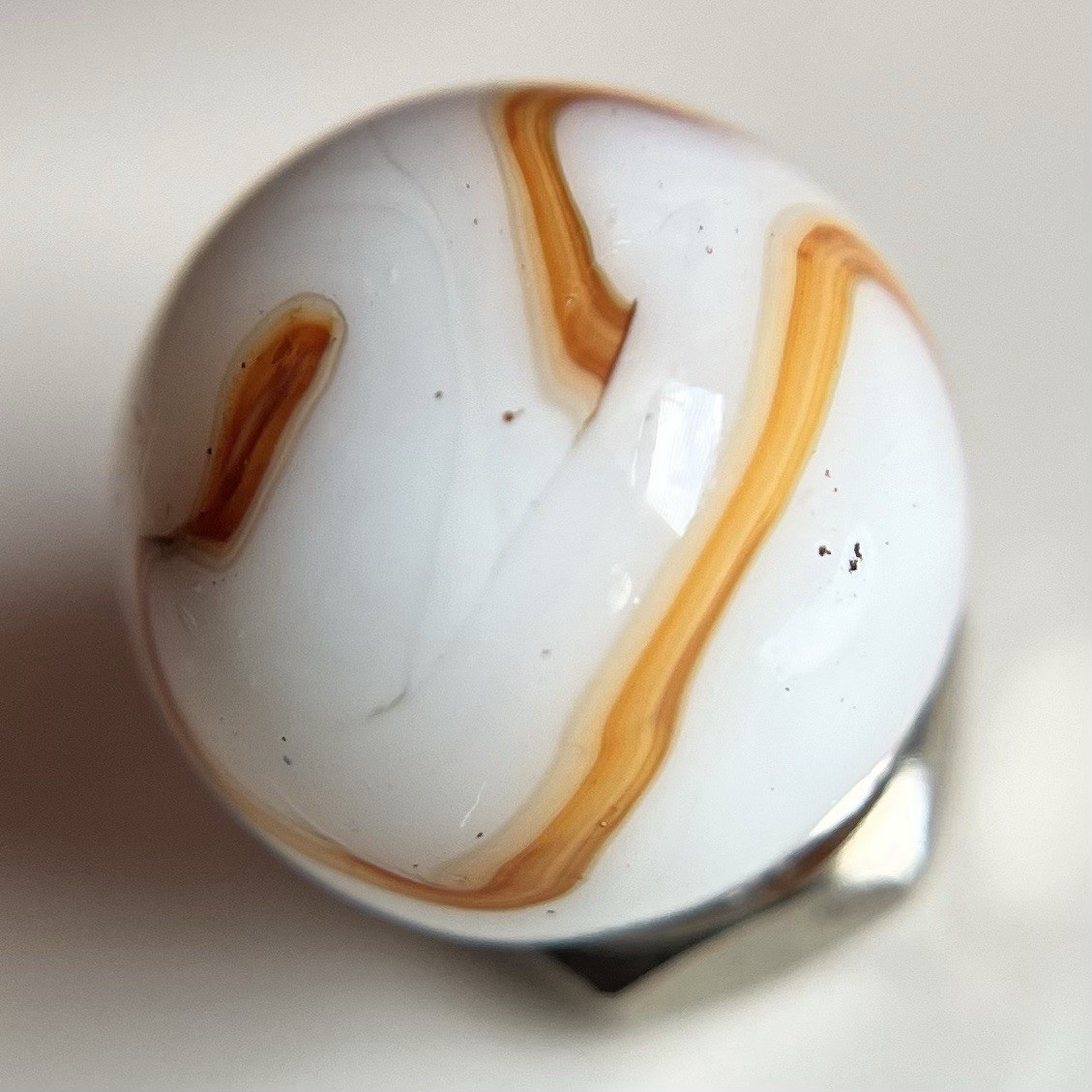 🧡 Vintage Marbles – HTF West Virginia Swirl Marble Ravenswood Alley Heaton