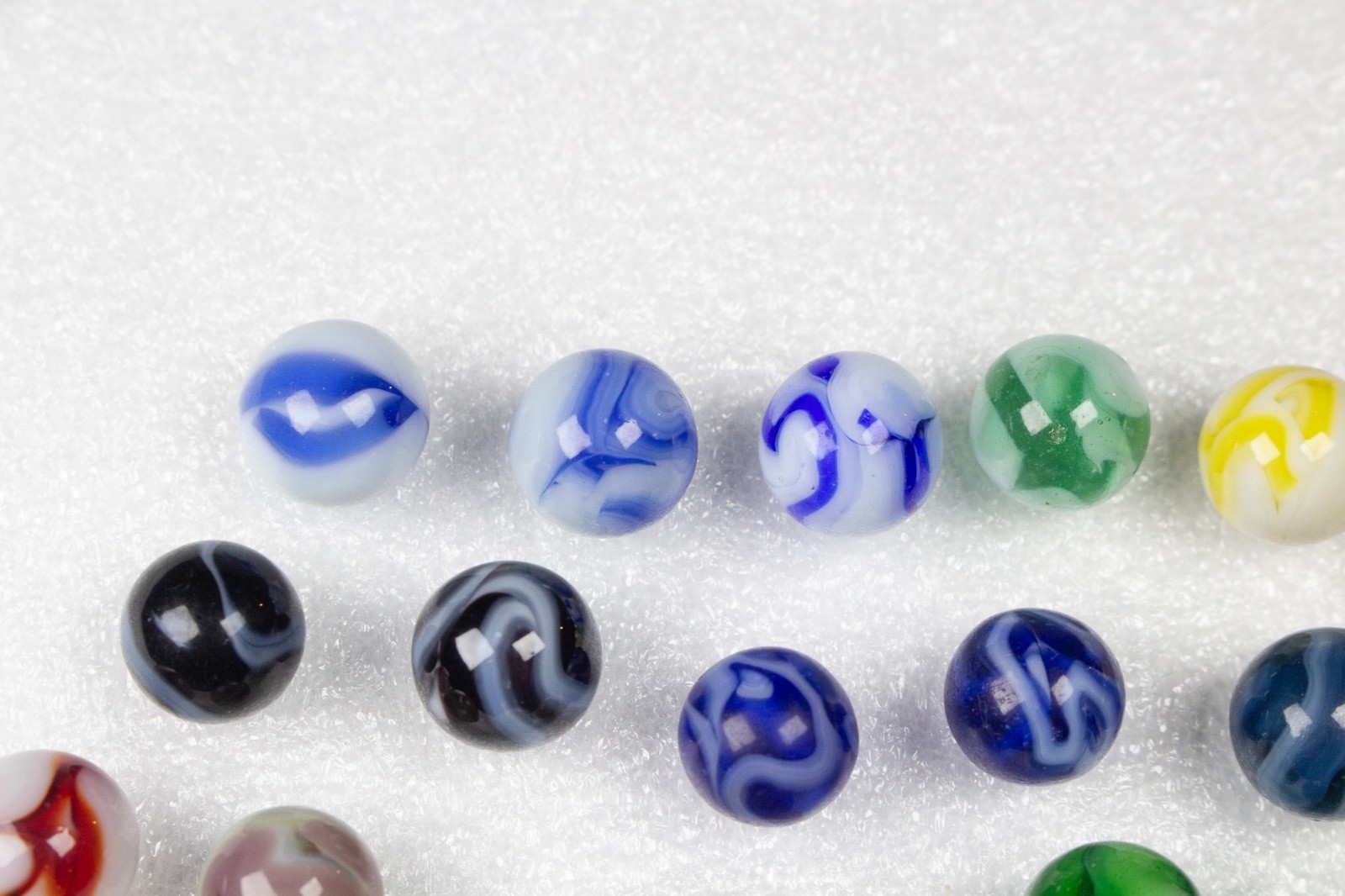 Vintage Marbles Lot of x19 Alley Agate, etc. West Virginia Swirls nice mix