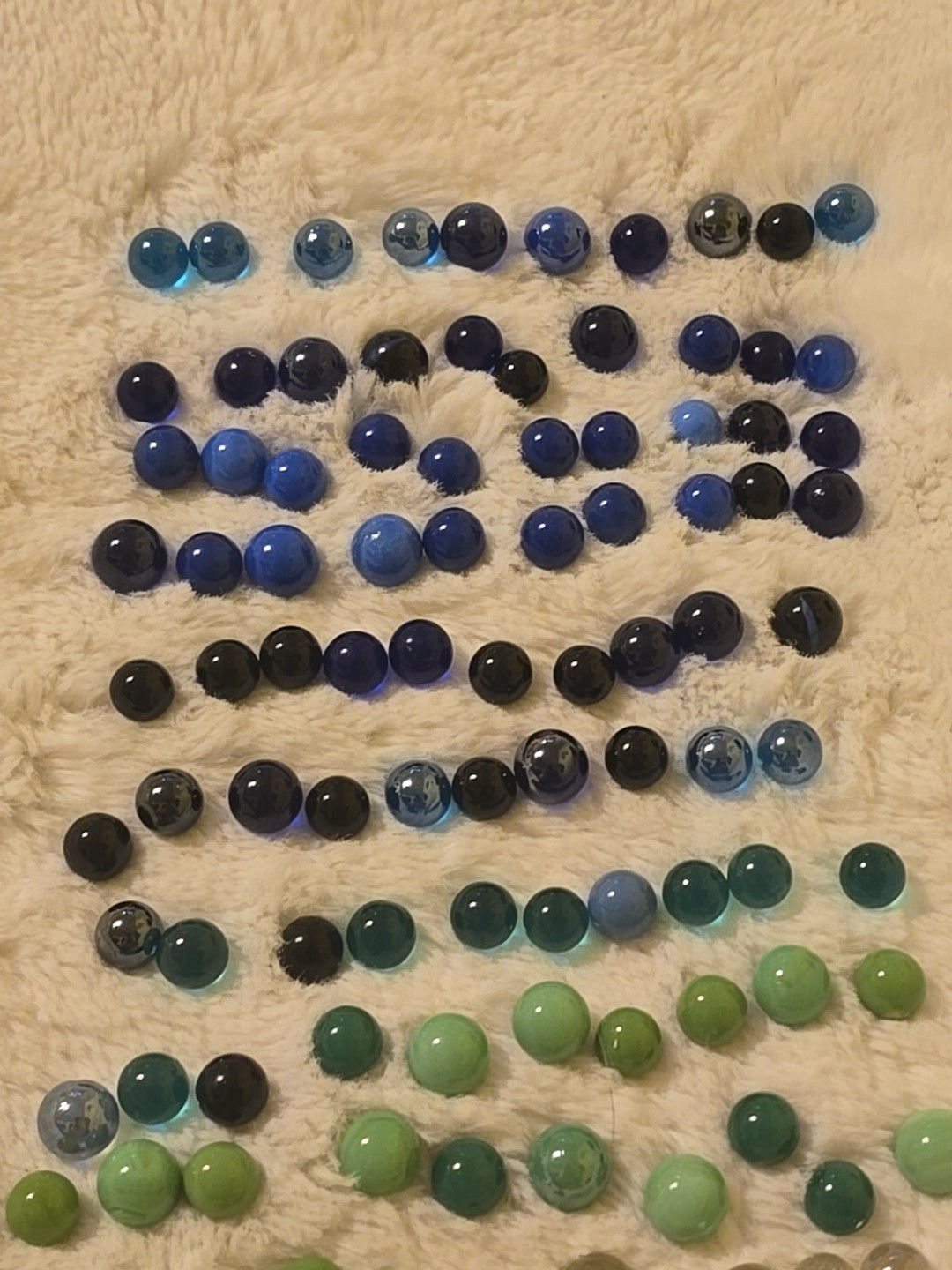 Mixed Lot Of 150+ Marbles Vintage Solid, Clear Comes Fast Shipping Blue Green