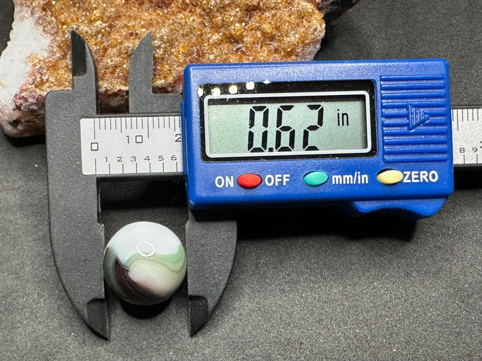 AWESOME Vintage Vitro Agate? Marble King Late Run? Blended Patch Marble – .62″