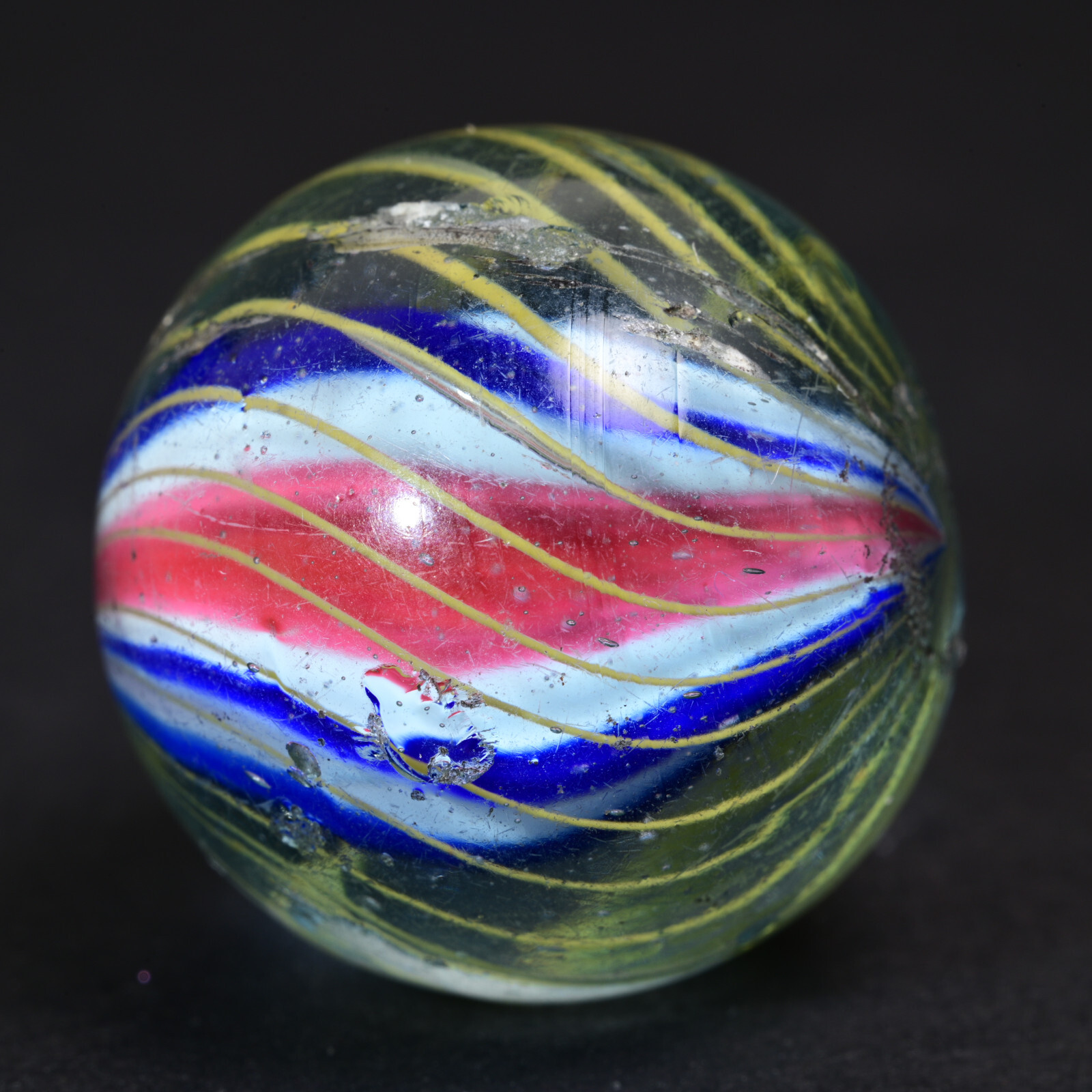 Double Ribbon Core German Handmade Antique Marble Bold Precise Cage 22mm 27/32”