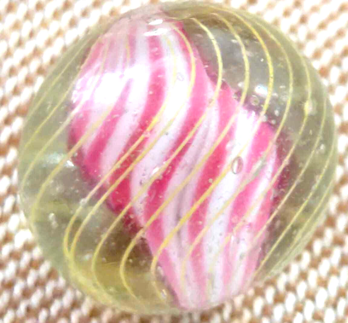 OLD SAME CANE 0.74″& 0.525″SOLID CORE PEPPERMINT WITH YELLOW CAGE &YELLOW BASE