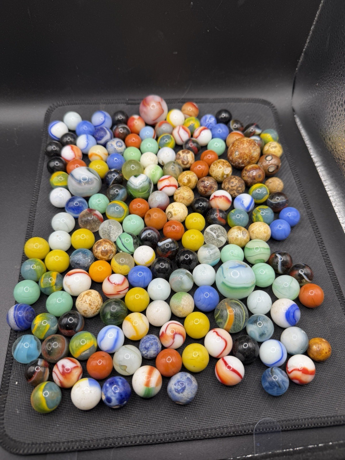 Antique-Vintage + mixed marble lot 150 plus marbles Great Collection Antique