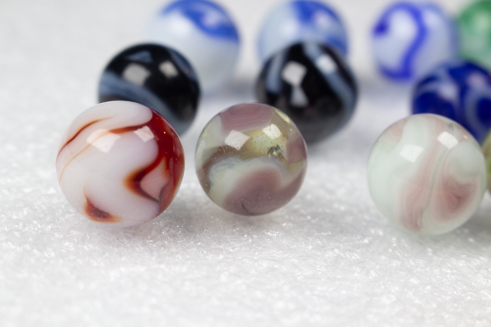 Vintage Marbles Lot of x19 Alley Agate, etc. West Virginia Swirls nice mix