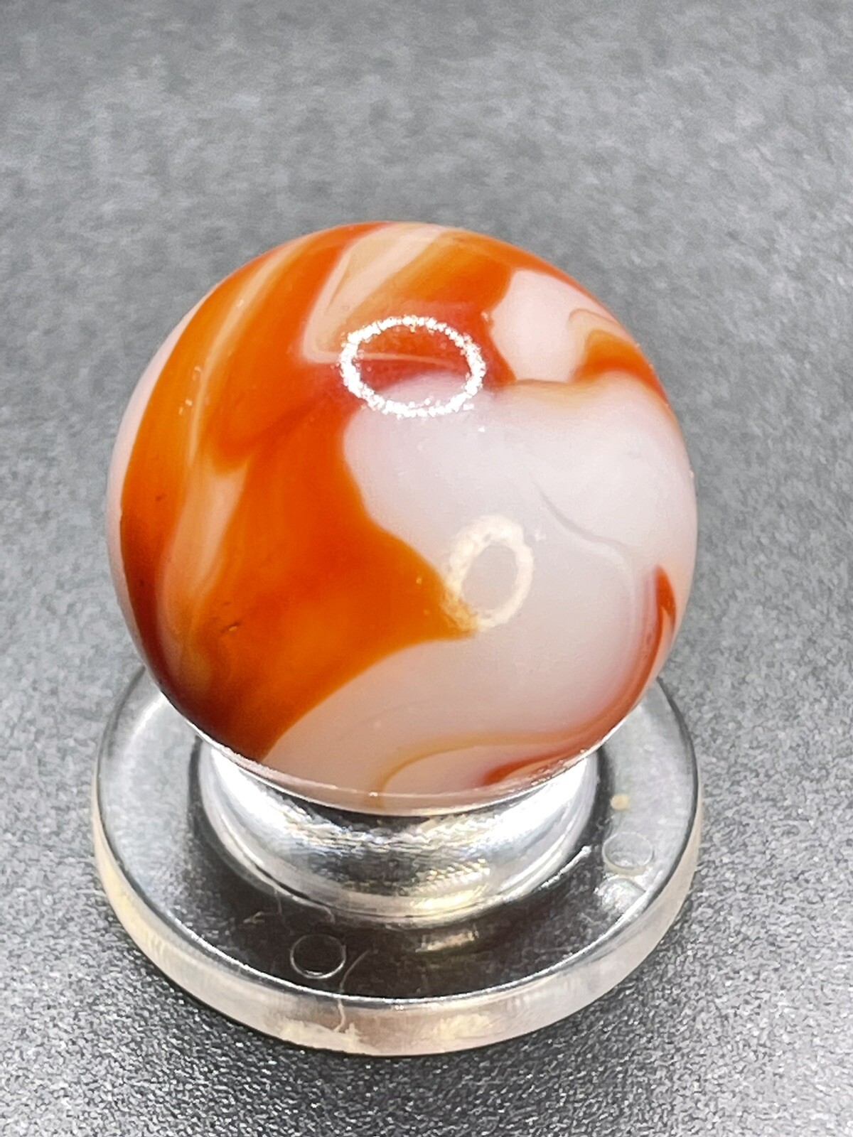 Alley Shooter Flame Swirl Marble Vintage Marbles 0.669”