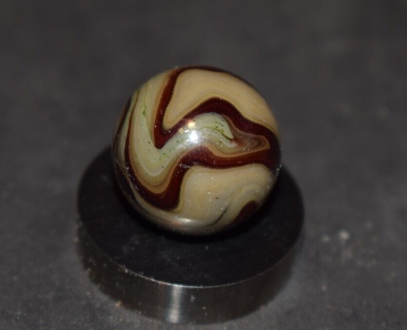 🧐⏩JABO Mocha ☕ Coffee Swirl Toy Marble Shooter Size .750″=3/4″ MINT!