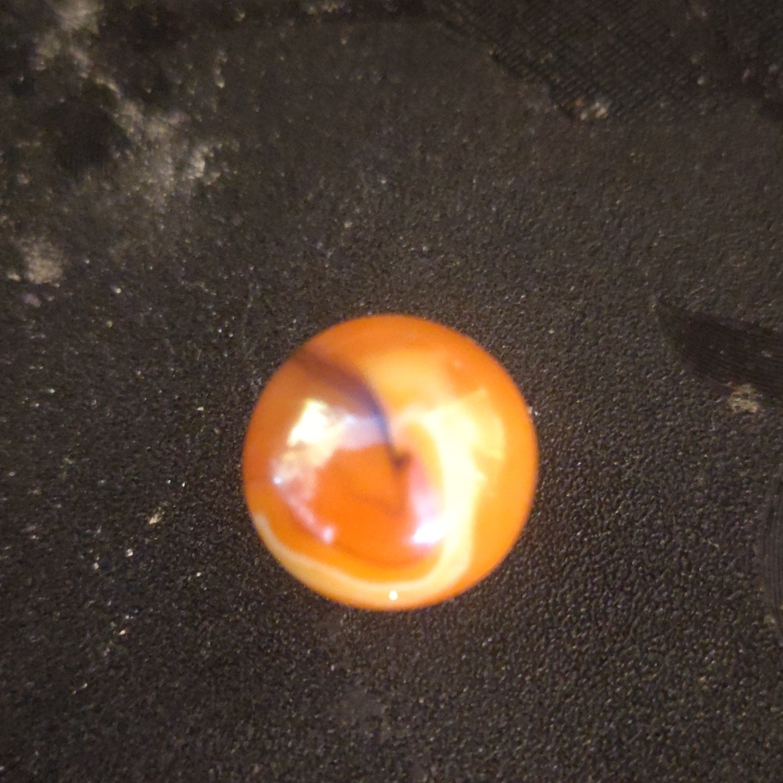 Glass Toy Marble Orange Swirl Design, Single, Ages 17 Years & Up