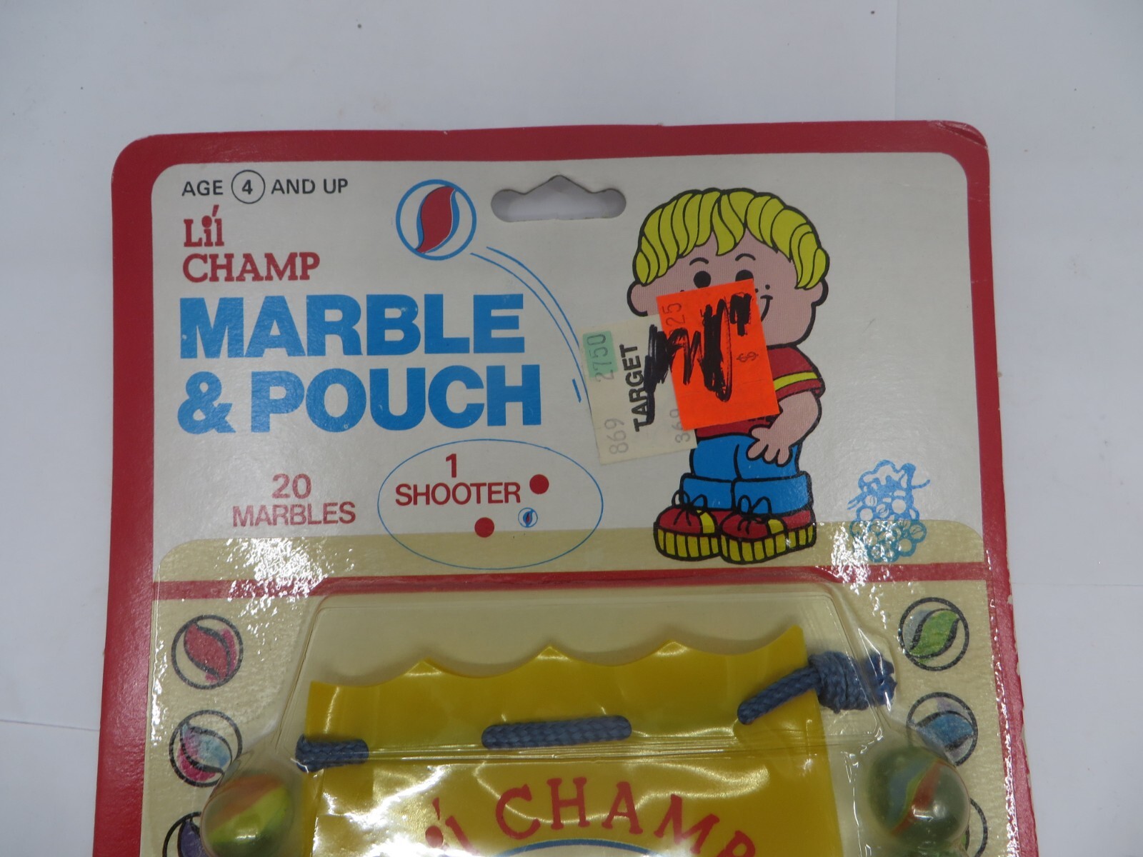 Vintage 1978 Lil Champ MARBLES & POUCH Imperial Toy Corporation NEW NOS Shooter