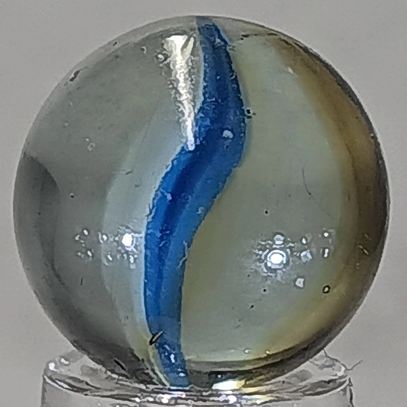 Vintage Tri-Color Hybrid Cat’s Eye Marble .62 Inches Near-Mint Condition
