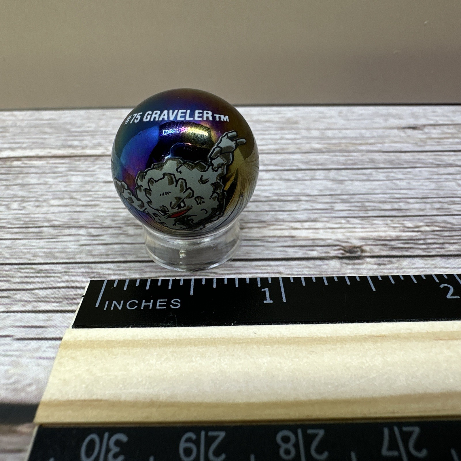 Pokemon Graveler #75 Holo Collector Marble Toy Biz 2000 Vintage Glass