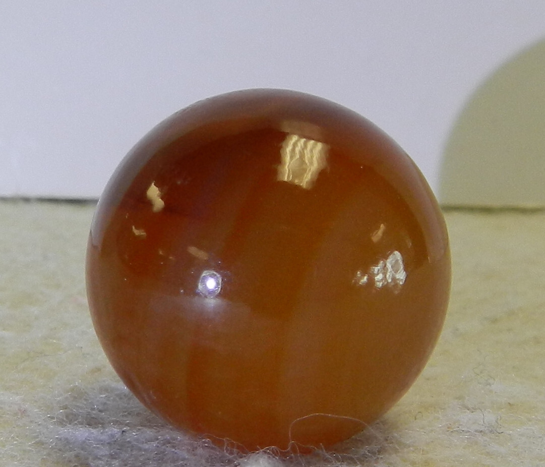 #16037m Large .83 Inches Vintage Faceted Handmade Agate Shooter Marble