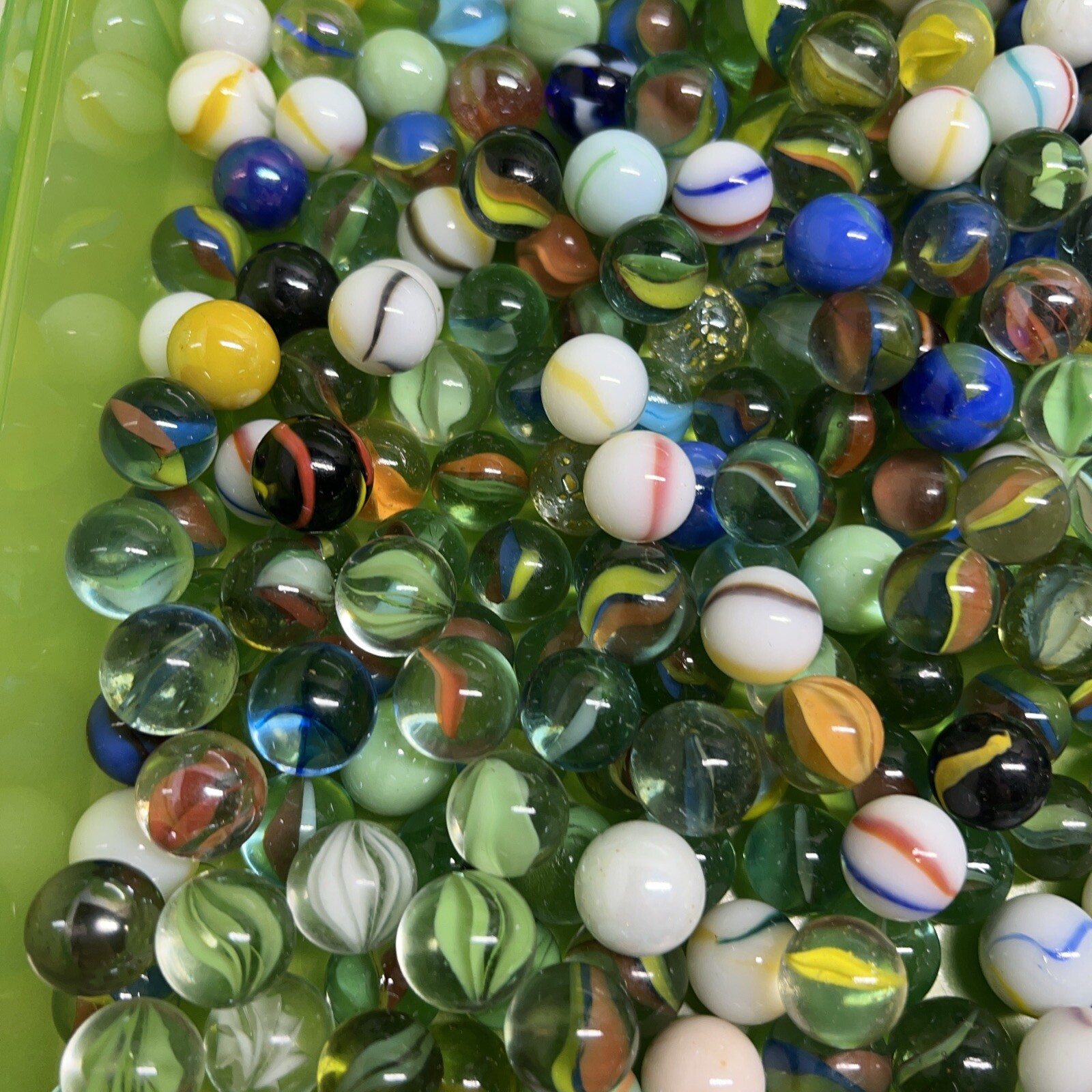 ESTATE FINDS Marbles Large Variety Lot Great Pieces Unsearched See Pictures 7lbs