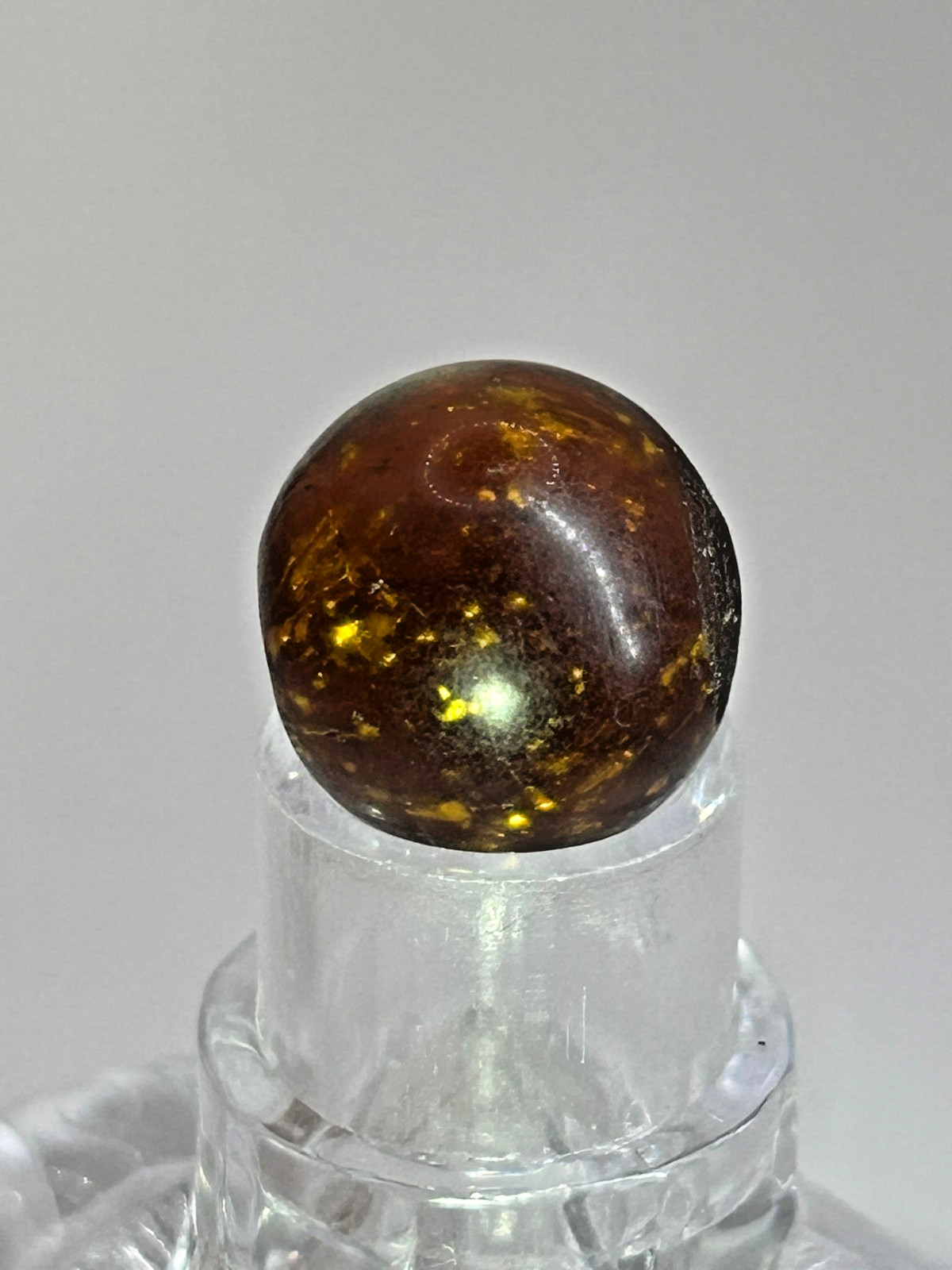 Rare Color Antique German Handmade Red Mica Marble 73/128″ Mint M29