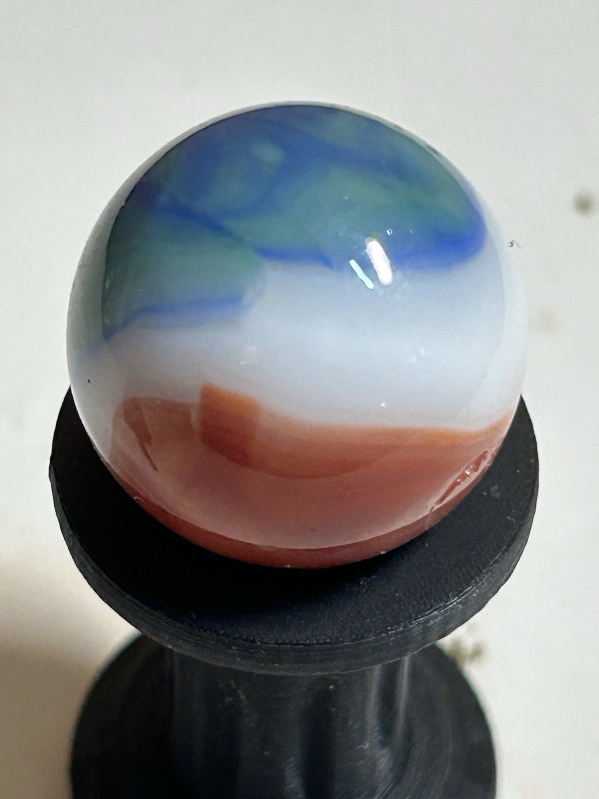 Vintage Vitro All Red .87 Inch Blended Hybrid Patch Shooter Marble