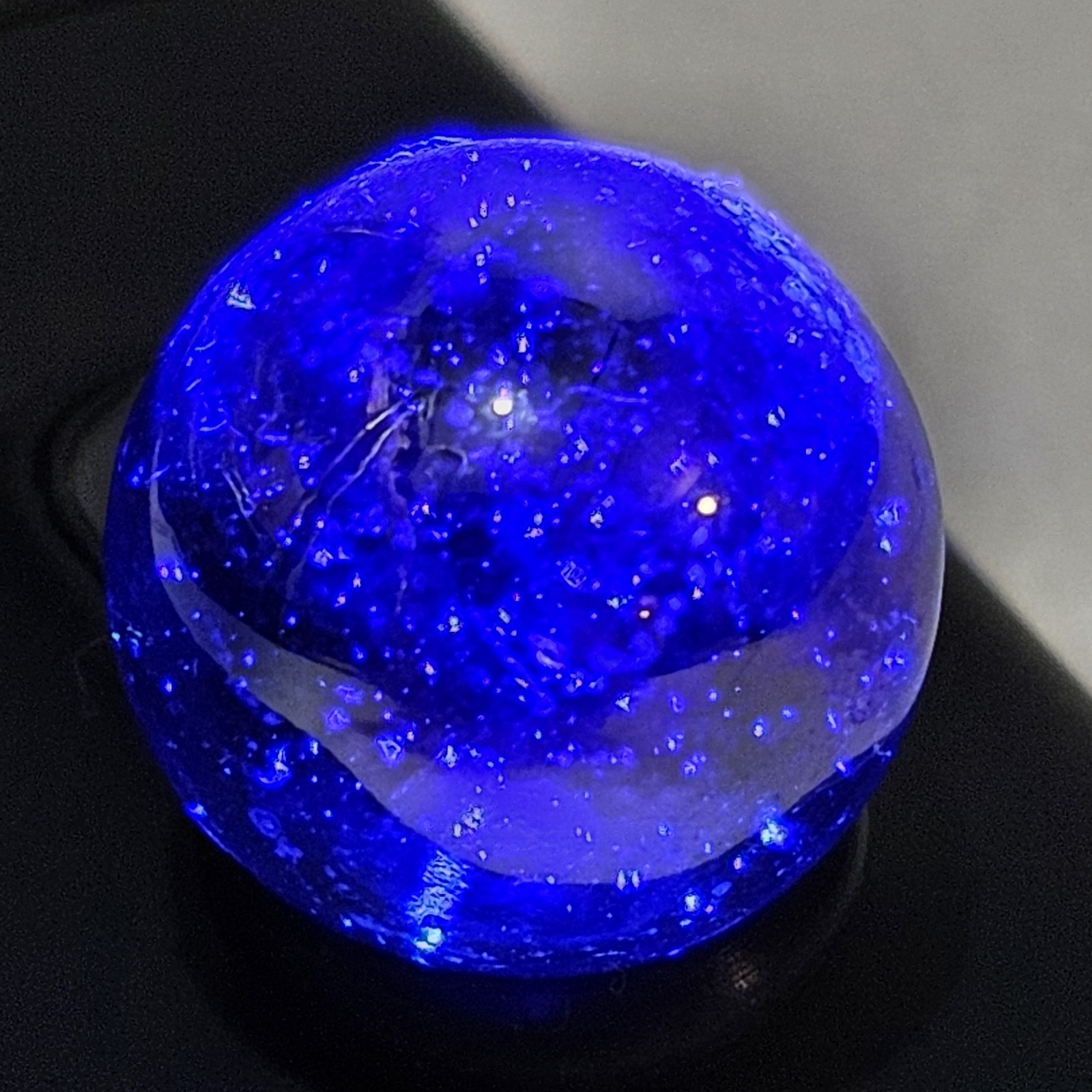 Iridescent Marble Unknown Maker .60 Inch Carnival Marble Blue Base
