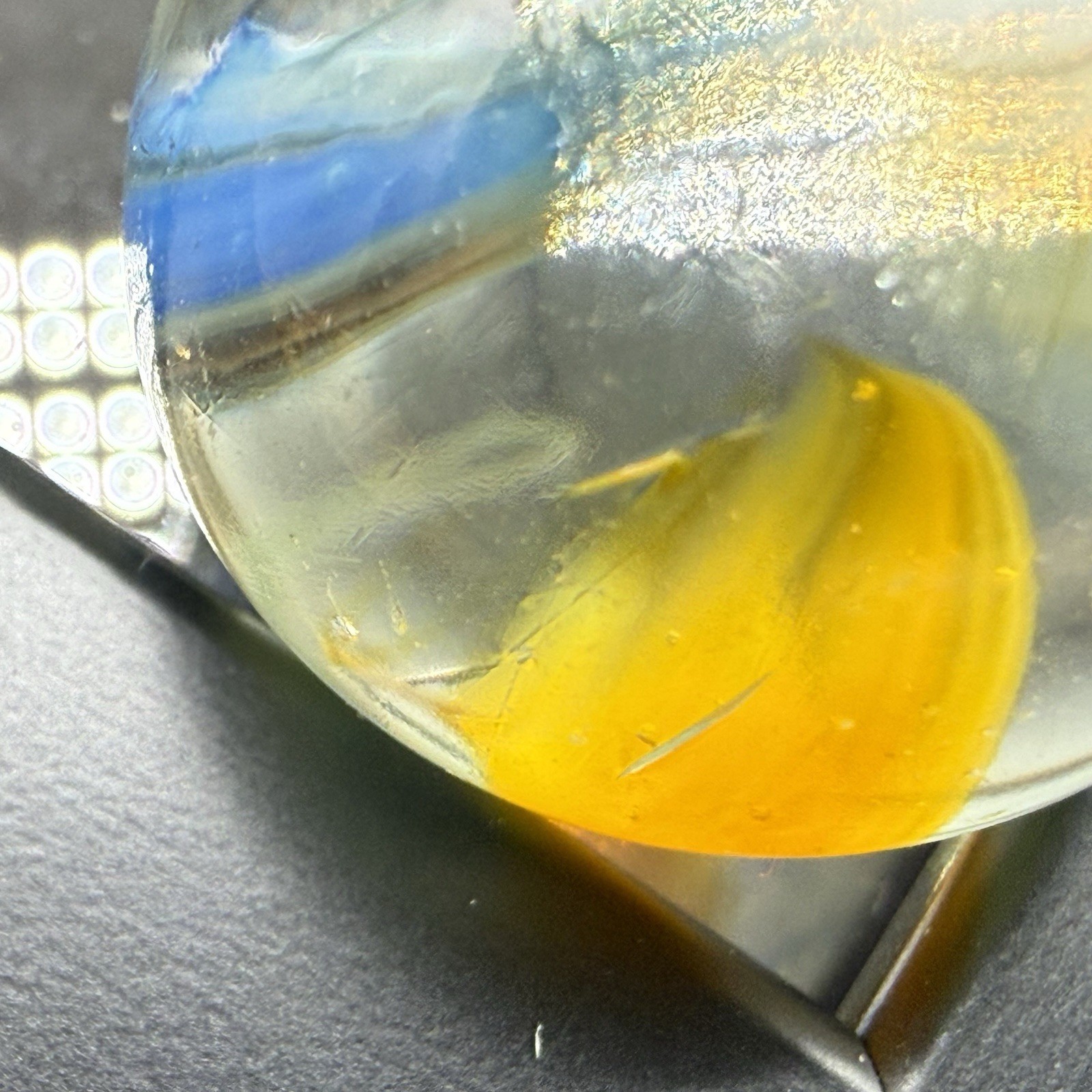 AMAZING Clear Multi Color Caged Cat Eye Shooter .80” NM+ Possibly Vitro