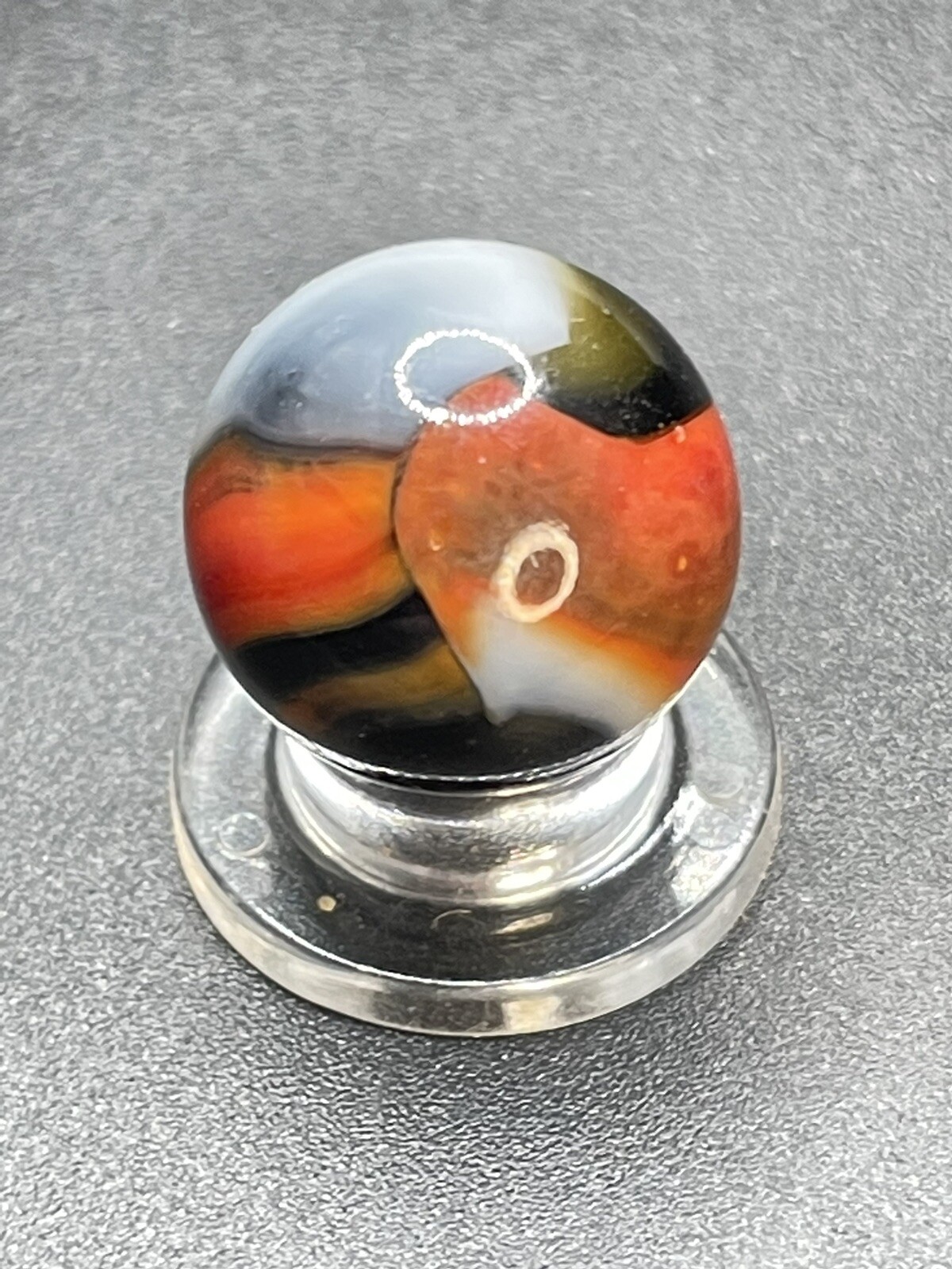 Peltier Rainbo Marble Multi Color Peltier Marble Vintage Marbles 0.629”