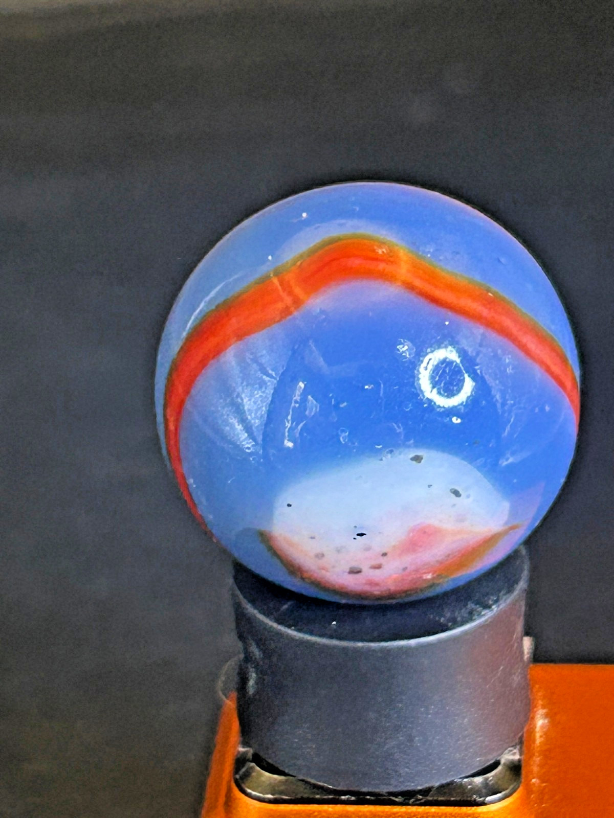 Peltier National Line Rainbo (NLR) Liberty Red & Blue Marble .94″ Mint- SH1