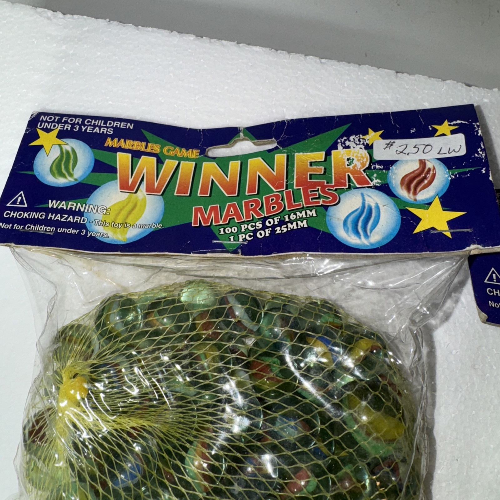 Winner Marbles/ Marbles Game 100pc Of 16 mm/ 1pc Of 25mm NOS
