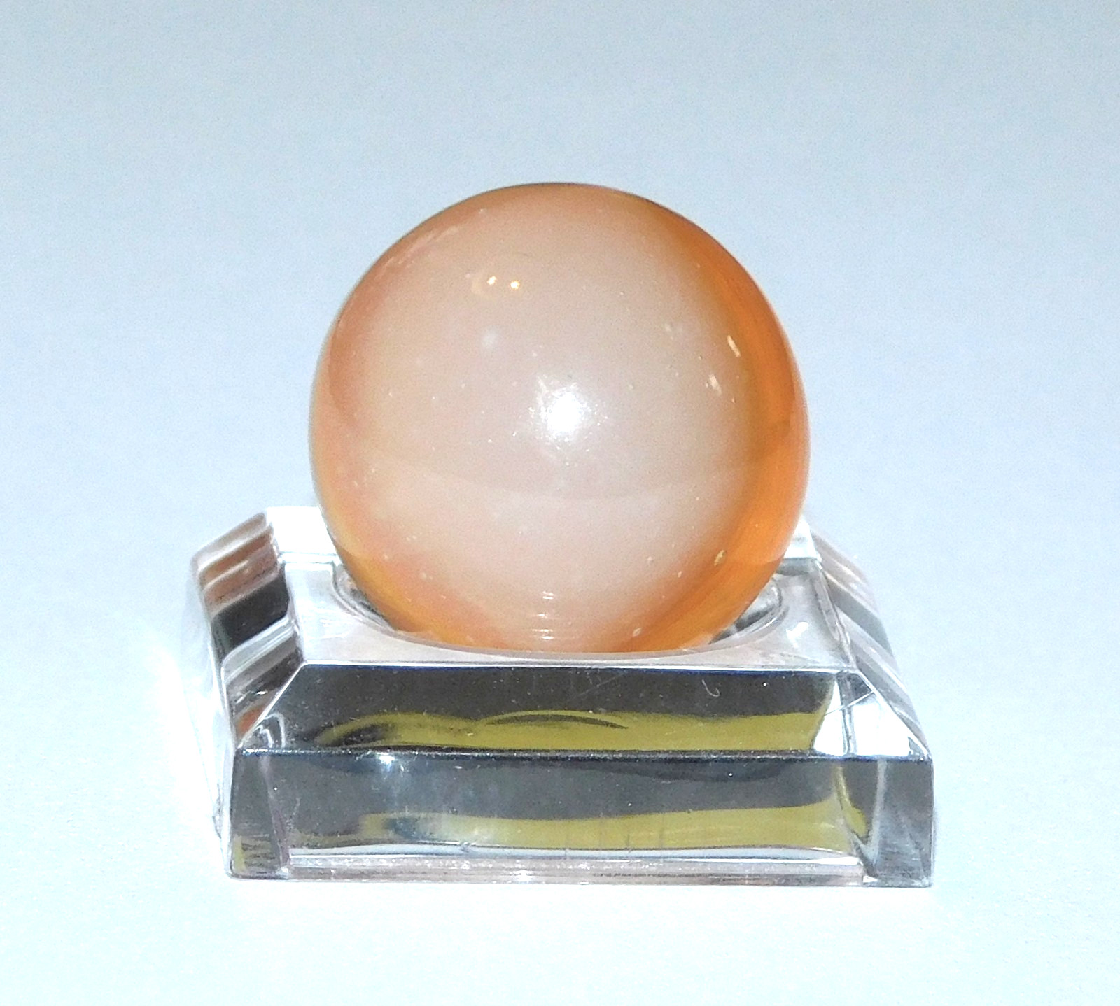 Vintage Glass Marble Akro Agate Orange Cream Ade Popeye Patch NM+ 0.63″ #❤️-35