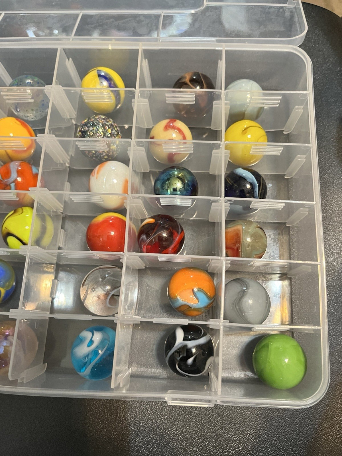 Vintage Shooter Marbles Lot With Case Fast Shipping