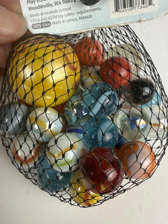NEW Classic Marbles 10 oz Mega Marbles Vacor Net Bag Boulder Shooter