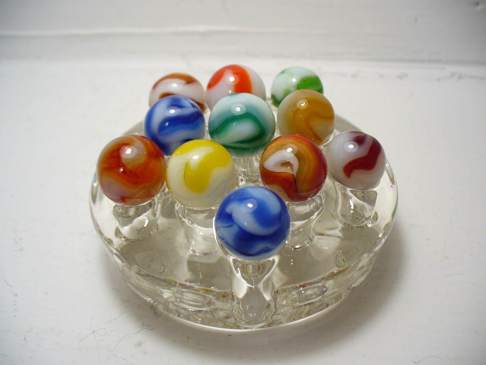 #1103 Marbles 11 pcs. Vintage West Virginia Swirls Alley, Champion