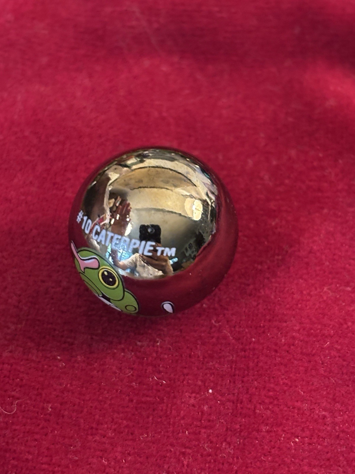 1999 Vintage Pokémon #10 Caterpie Glass Marble ToyBiz Holo Iridescent