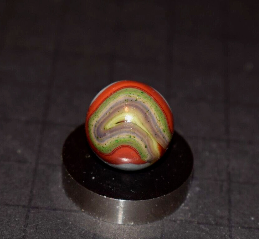 JABO/DAS 🌺Wildflowers 🐂OXBLOOD Adventure Toy Marble Size .656″=21/32=17mm Mint