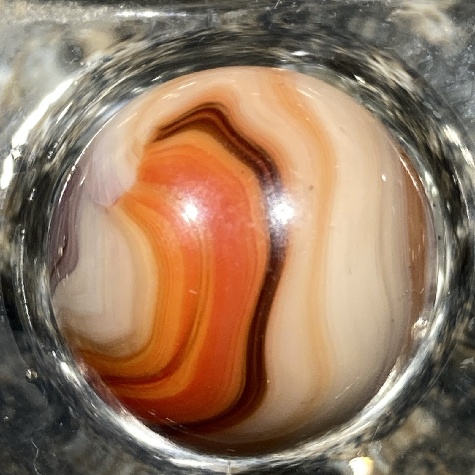 Vtg Akro Agate Company Killer 3+ HTF Color Very Nice!! .59” W14