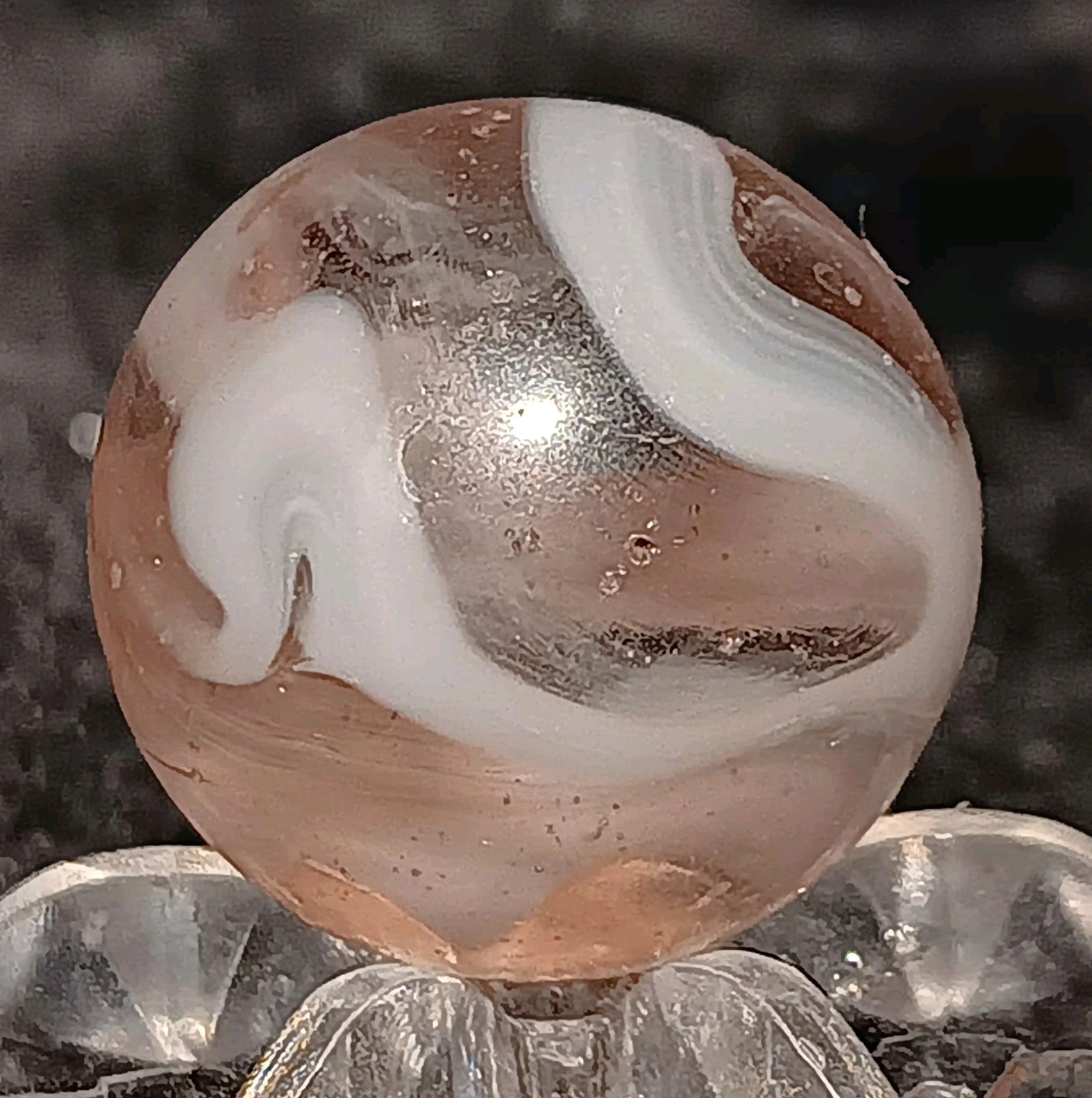 Vintage Jackson Swirl Marble. .63″ Nm. Uv Active. HTF Example.
