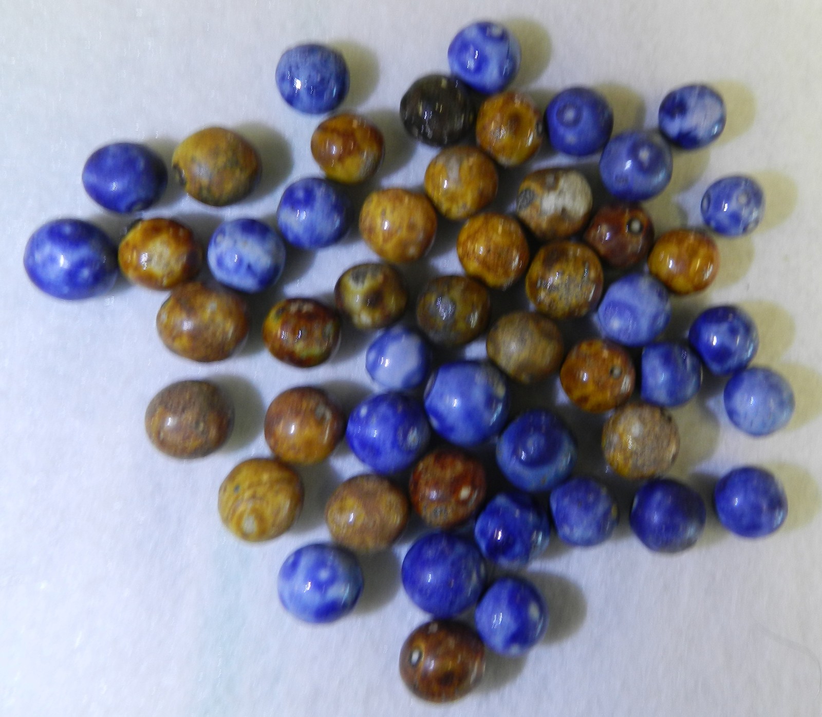 #19978m Vintage Group of 50 Small Sized Bennington Marbles .42 to .52 Inches